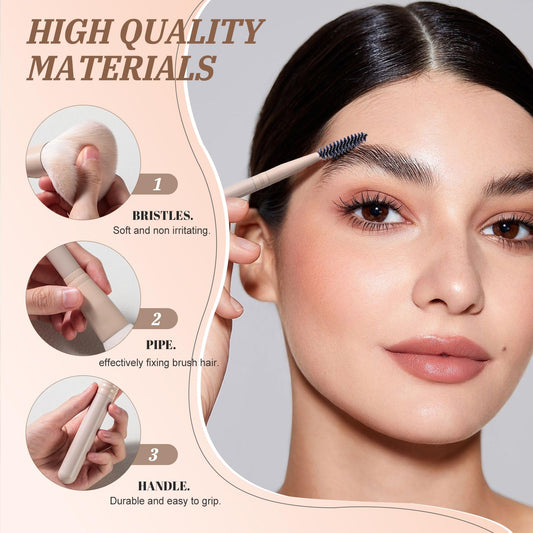 BS-MALL Makeup Brush Set Travel Mini Makeup Brushes Synthetic Kabuki Brush Set Foundation Powder Blending Concealer Eye shadows Blush Cosmetics Brushes with Organizer Holder& 3 Mini Eyeshadow Brush