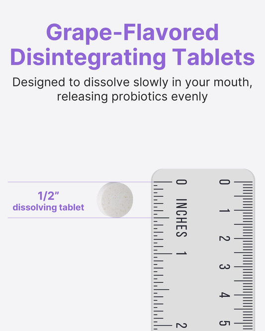 K-Nutra Dentifresh Xylitol Tabs Purple (24g, 30 Tablets) Holiday Gifts 4 Billion CFU, Sugar-Free Oral Probiotics for Teeth & Mouth, Bad Breath Gums, Safe for Bedtime, Mild Grape Flavor with OMULA