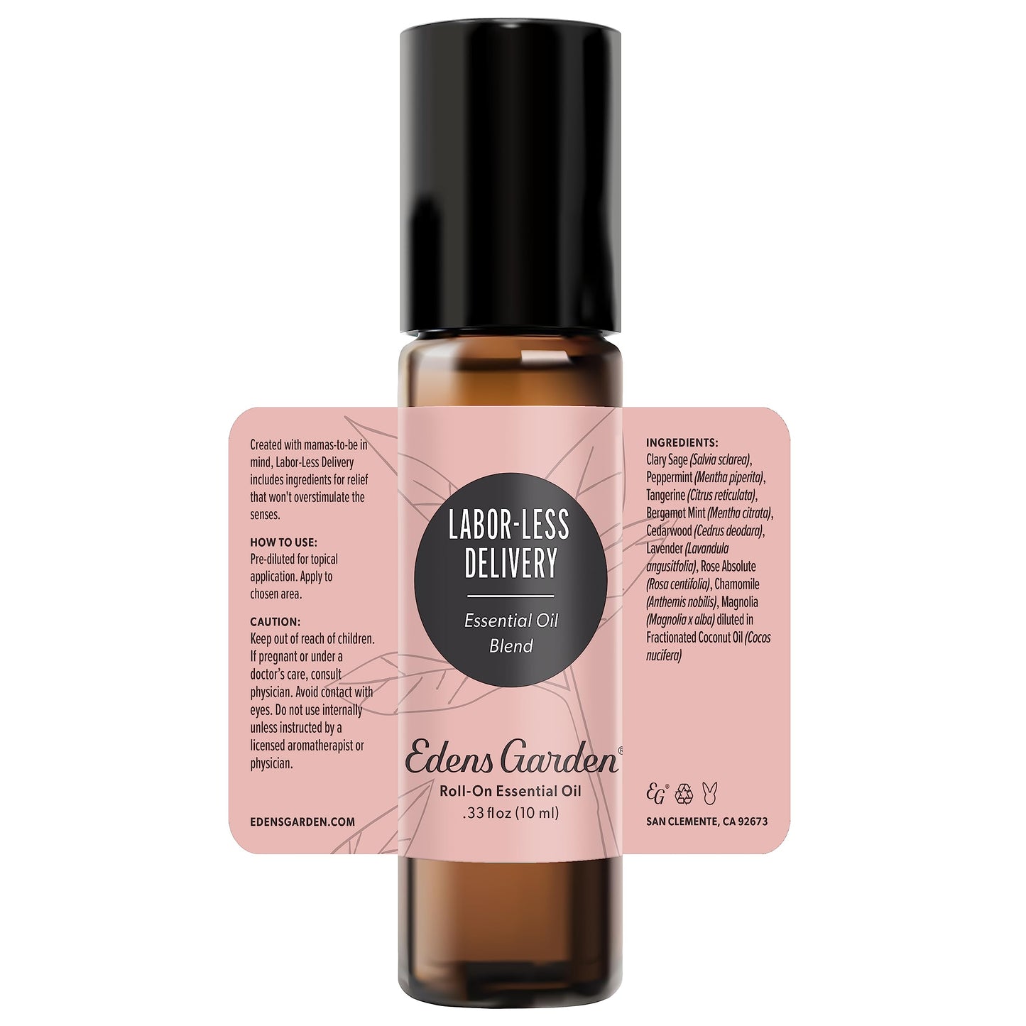 Edens Garden Labor-Less Delivery Essential Oil Roll-On Blend- 100% Pure Premium Grade, Natural, Therapeutic, Aromatherapy, Kid & Skin Safe, The Best for Relaxation Pre-Diluted 10 ml (.33 fl oz)