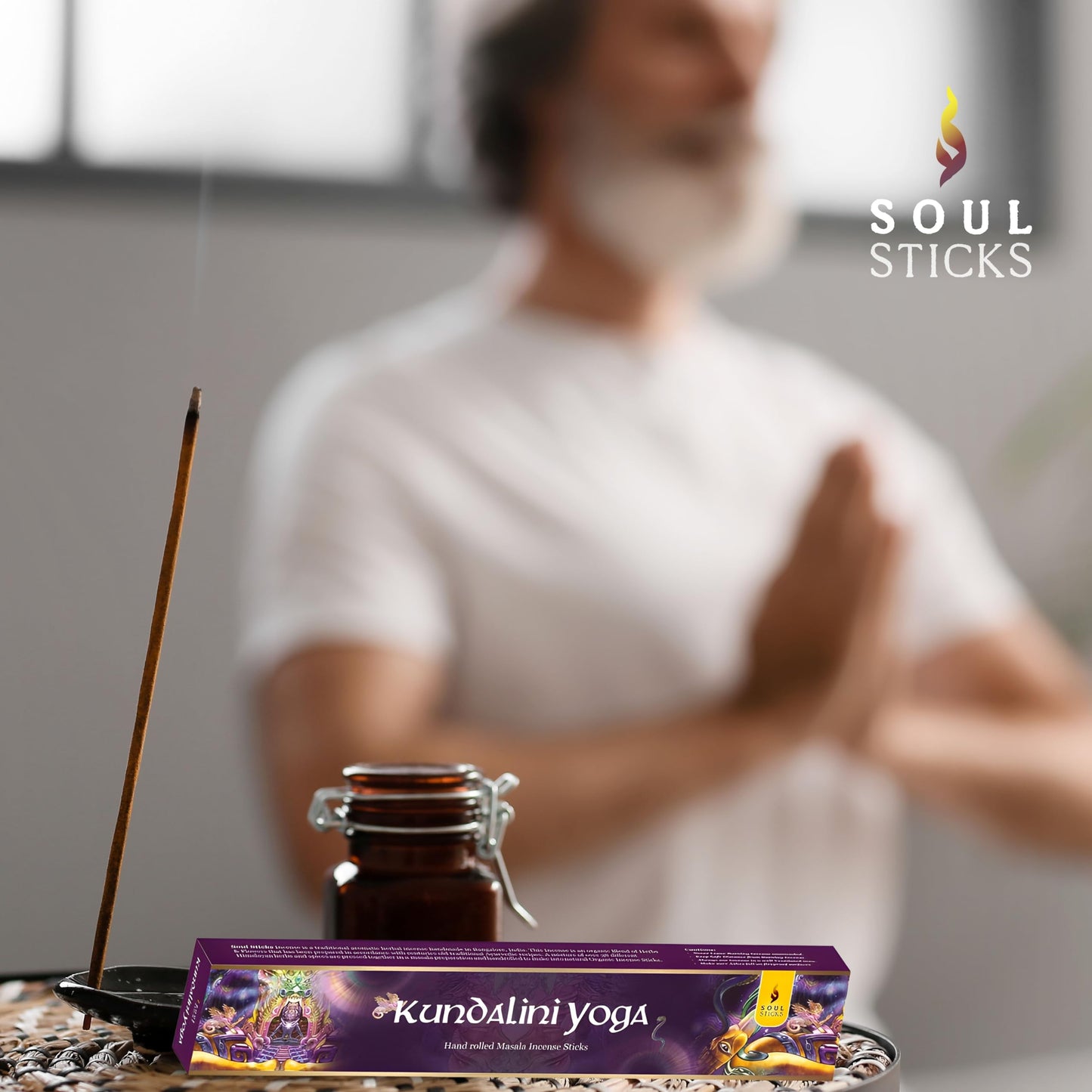 SOUL STICKS Hand-Rolled Incense Sticks Mystic Spirit Blends 180 Gram Box | 100% Natural Masala Incense Organic Home Fragrance Agarbatti (Kundalini Yoga)