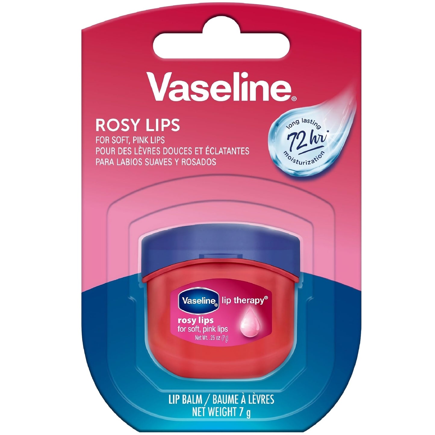 Vaseline Lip Therapy Rosy Lips Mini 8-Pack – Rose-Tinted Lip Balm, Moisturizer for Soft, Pink Lips, 0.25 Oz Ea