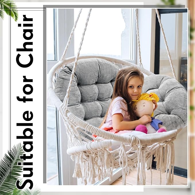 Jerify 6 Pcs Round Floor Pillows Cushions 22 x 22 Inch Large Flexible Seating Cushion Classroom Furniture Floor Pillow for Kids Adults Home Daycare Preschool Yoga Meditation Gift (Light Gray)