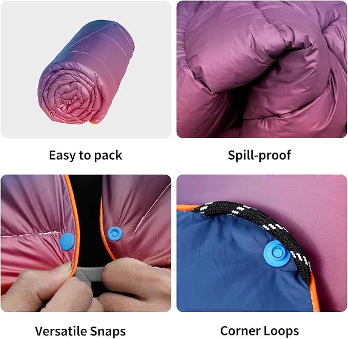 Camping Blanket,MINI Puffy Blanket Lightweight Windproof Water Resistant for Outdoors,Hiking,Beach,Car,Picnic,Stadium