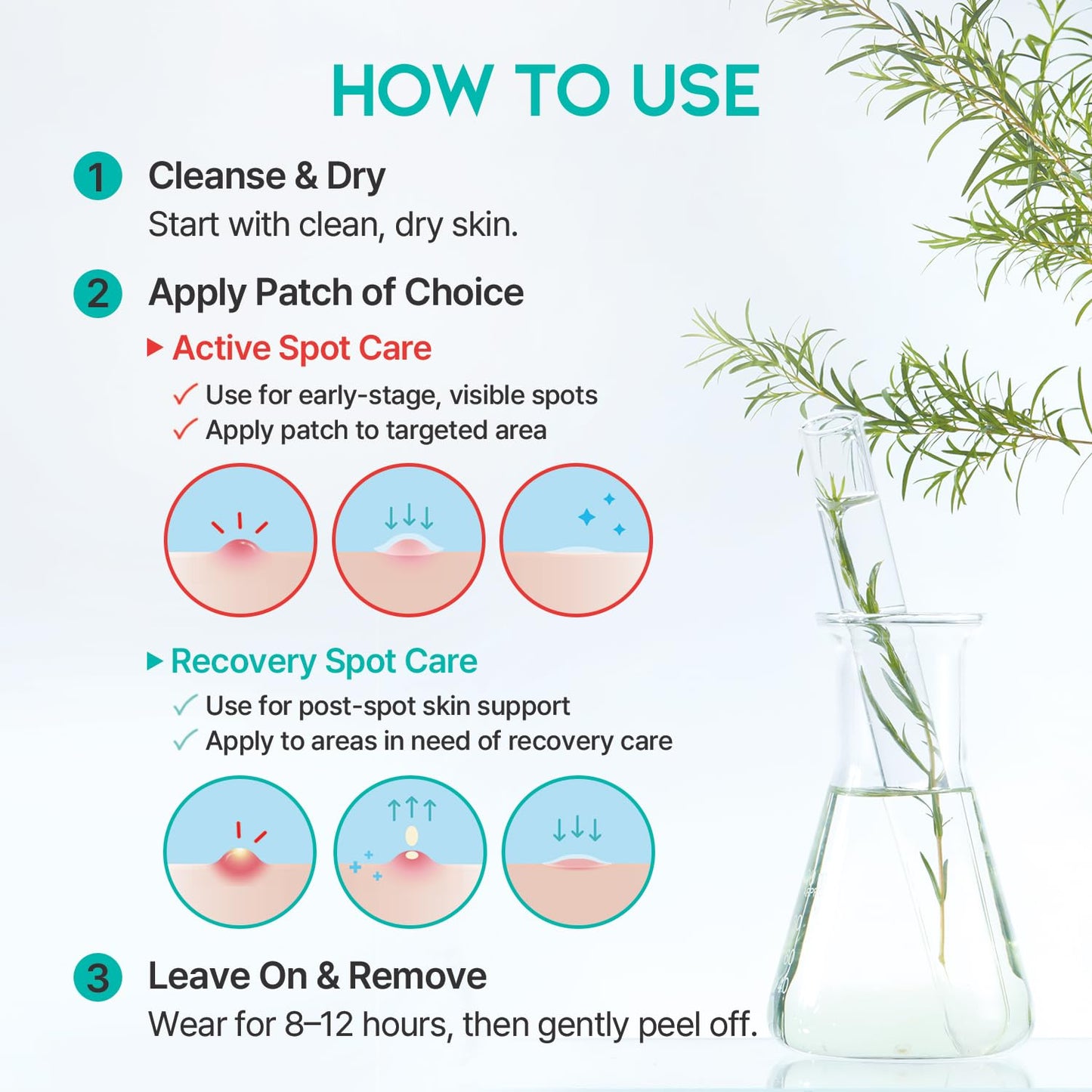 #OOTD Caredermthin 2-Step Spot Patch (144 Dots) - Korean Skincare Patch Set for Targeted Blemish Care – Pre & Post Care