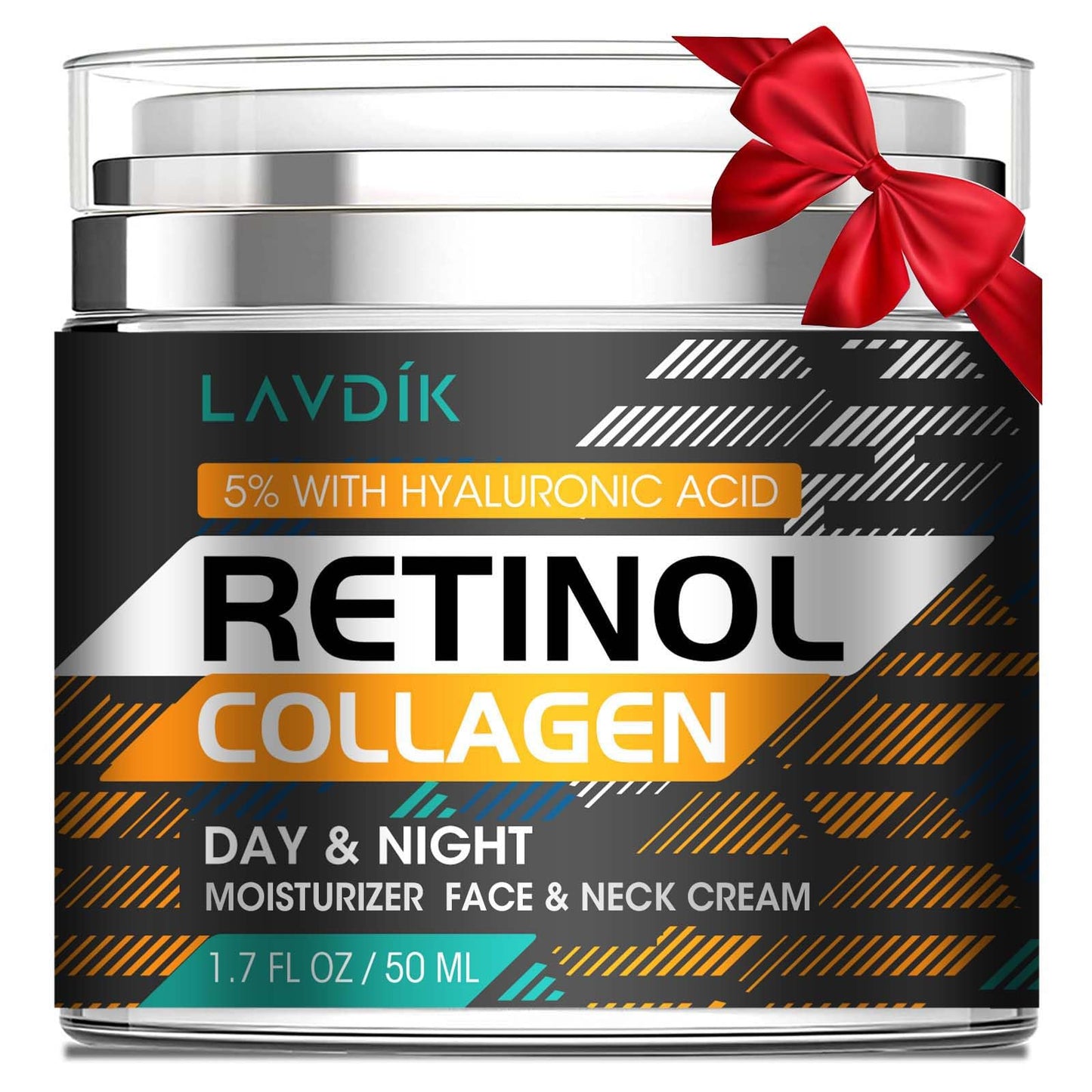 Retinol Cream for Face with Hyaluronic Acid, Moisturizer Anti Aging Collagen Cream for Women and Men, Reduce Wrinkles, Fine Lines, Day and Night,1.7 Fl Oz