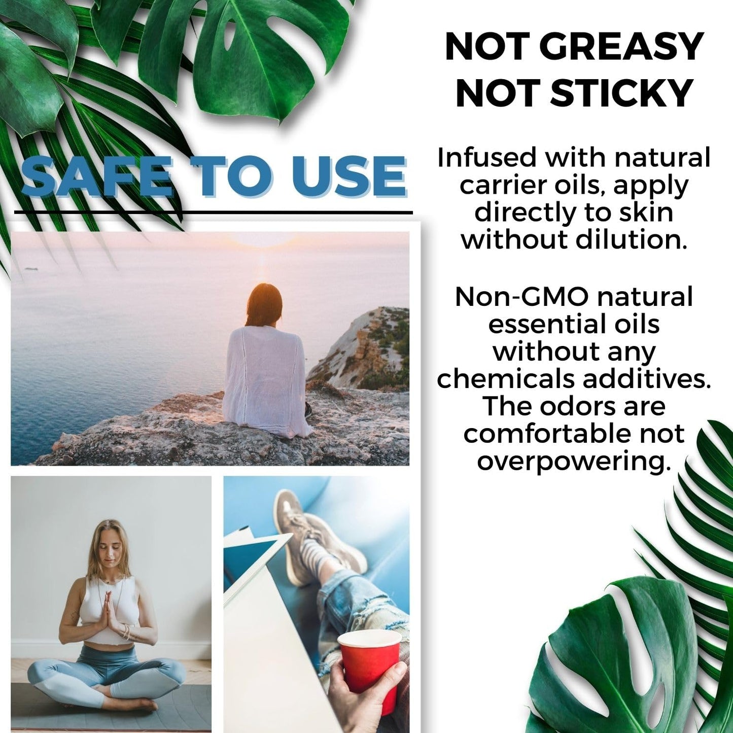 Benatu Essential Oil Roll On Set (Dream, Lavender, Chamomile), Aromatherapy Roller for Massage, Body Skin Care, Home - Natural Fragrance Gift for Women and Men