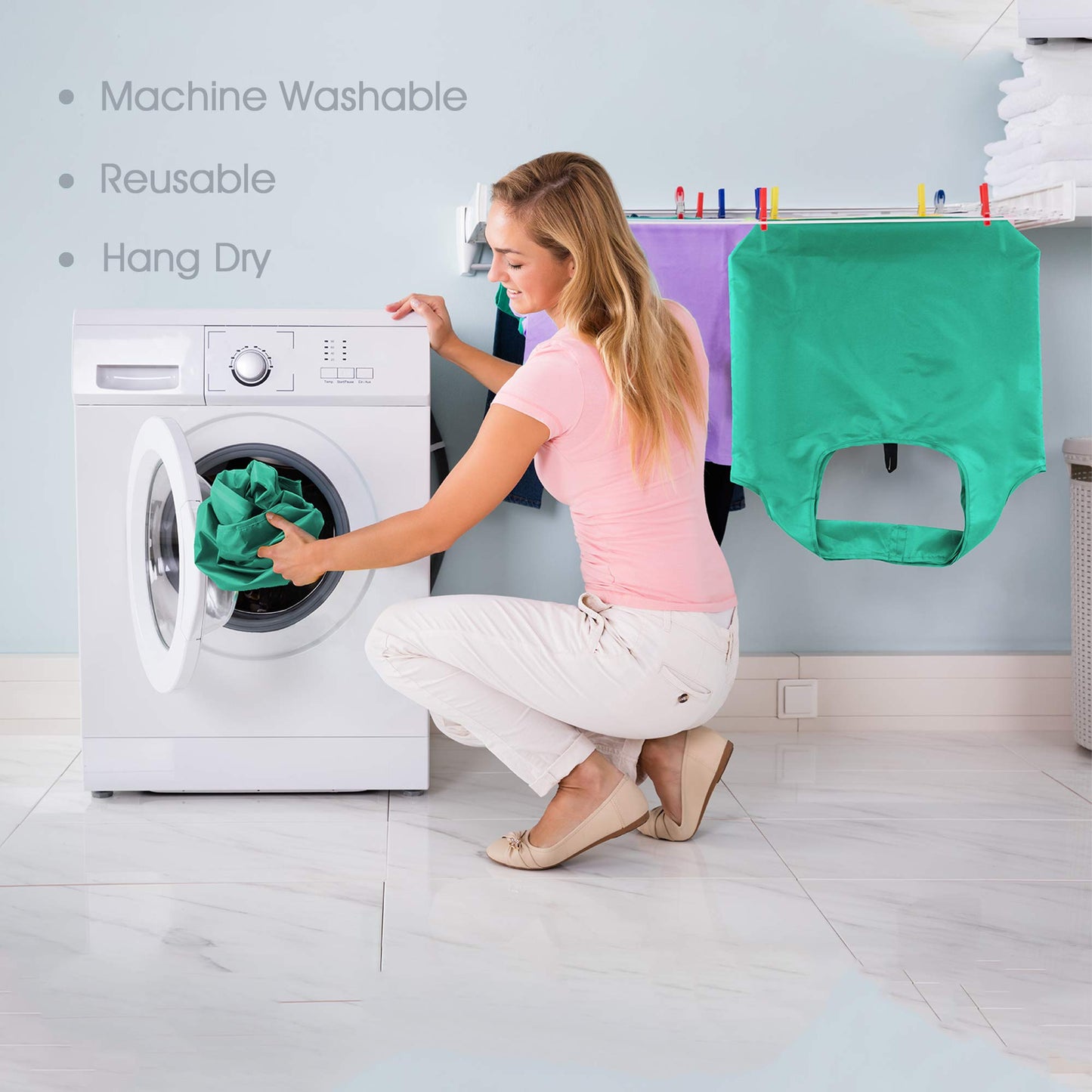 BeeGreen Reusable-Grocery-Bags-Foldable-Machine-Washable-Reusable-Shopping-Bags-Bulk Colorful 10 Pack 50LBS Extra Large Folding Reusable Bags Totes w Zipper Storage Pouch Lightweight Polyester Fabric