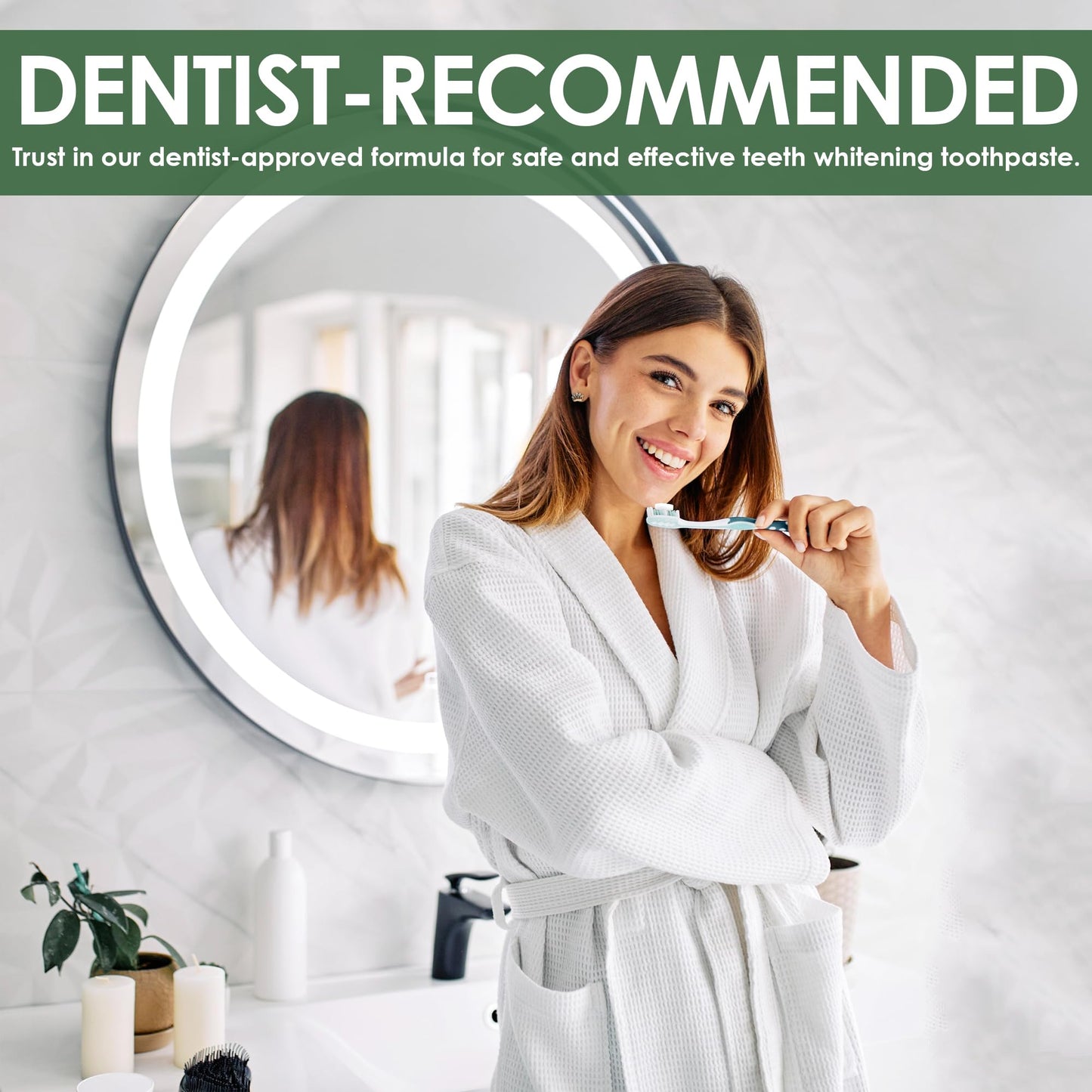 Oral Sure Toothpaste Tablets - Mint Flavor, Anti-Plaque, Anti-Cavity, Prevents Tooth Decay, Anti-Gingivitis, Oral Cleaner, Travel-Friendly, Fluoride-Free