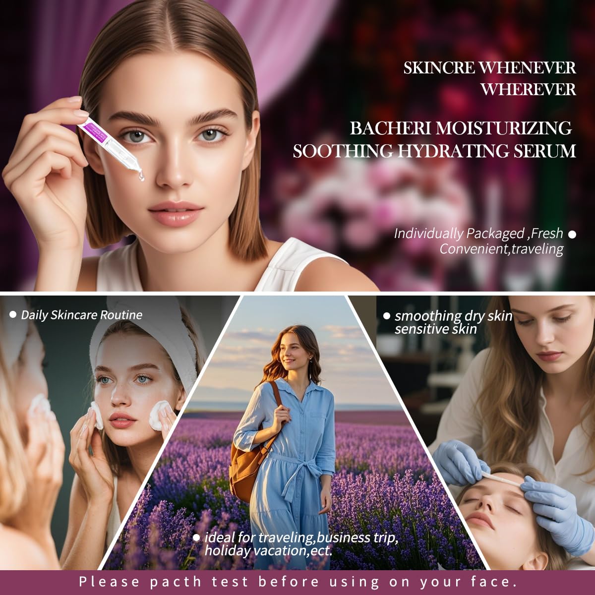 Ceramide Serum for Dry Sensitive Skin – Triple Ceramide Complex with Hyaluronic Acid, Hydrates & Repairs Skin Barrier, Soothes Redness & Irritation, 1.8ml x 30 Ampoules