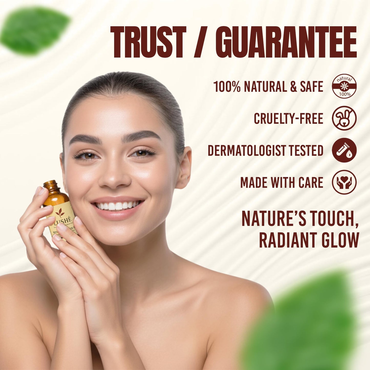 LUSHÉ Botanical Face Oil with Argan, Jojoba, Rosehip & Vitamin E – Lightweight, Hydrating, Non-Greasy Glow for All Skin Types – 30 ml