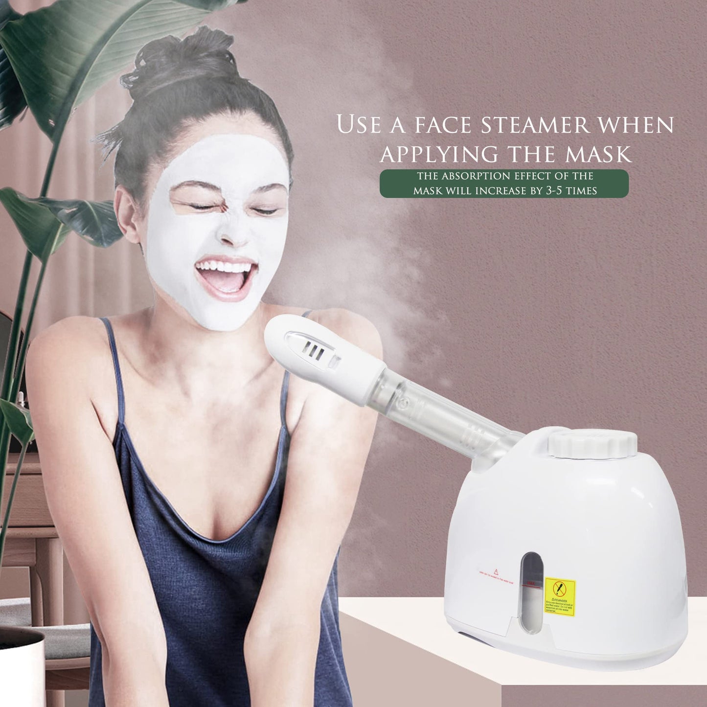 Facial Mist Steamer,YOKYAK Facial Steamers with 360° Rotatable Sprayer, Face Steamer for Facial Deep Cleaning, Hot Mist Humidifier Steam for Face Spa Sinuses Moisturizing, Homeuse or Salon