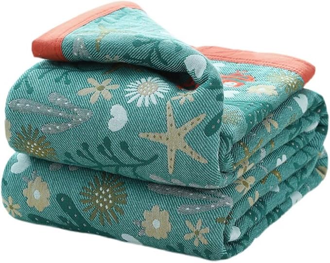 100% Cotton Throw Blankets 60"x80", Versatile Sea World Boho Blankets for All Season,Sofa Couch Beding Livning Throw Blankets Soft Cozy Farmhouse Musin Blanktes Best Gifts for Women