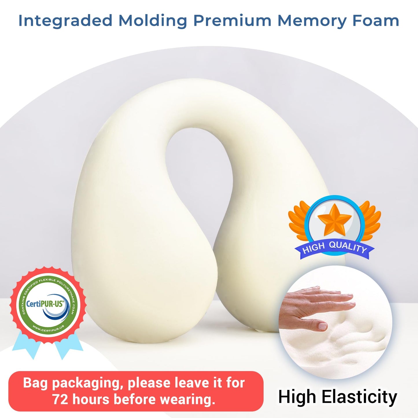 COOLBEBE Kids Travel Neck Pillow 2PCS Softly Double Support Neck Pillow for Car & Airplane, Traveling Gifts for Toddler & Children(Blue & Pink)