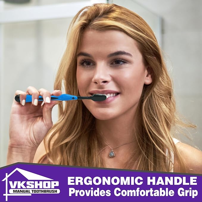 100 Bulk Charcoal Toothbrushes, Individually Wrapped Travel Toothbrush Set for Adults Kids, Disposable Manual Toothbrushes Set (4 Colors)