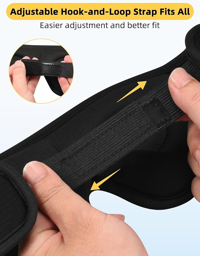 3D Contoured Sleep Mask with Bluetooth Headphones, Adjustable Blackout Sleeping Mask, 1-Hour Timer Sleeping Headphones with Thin Stereo Speakers for Men, Women, Gift - Black