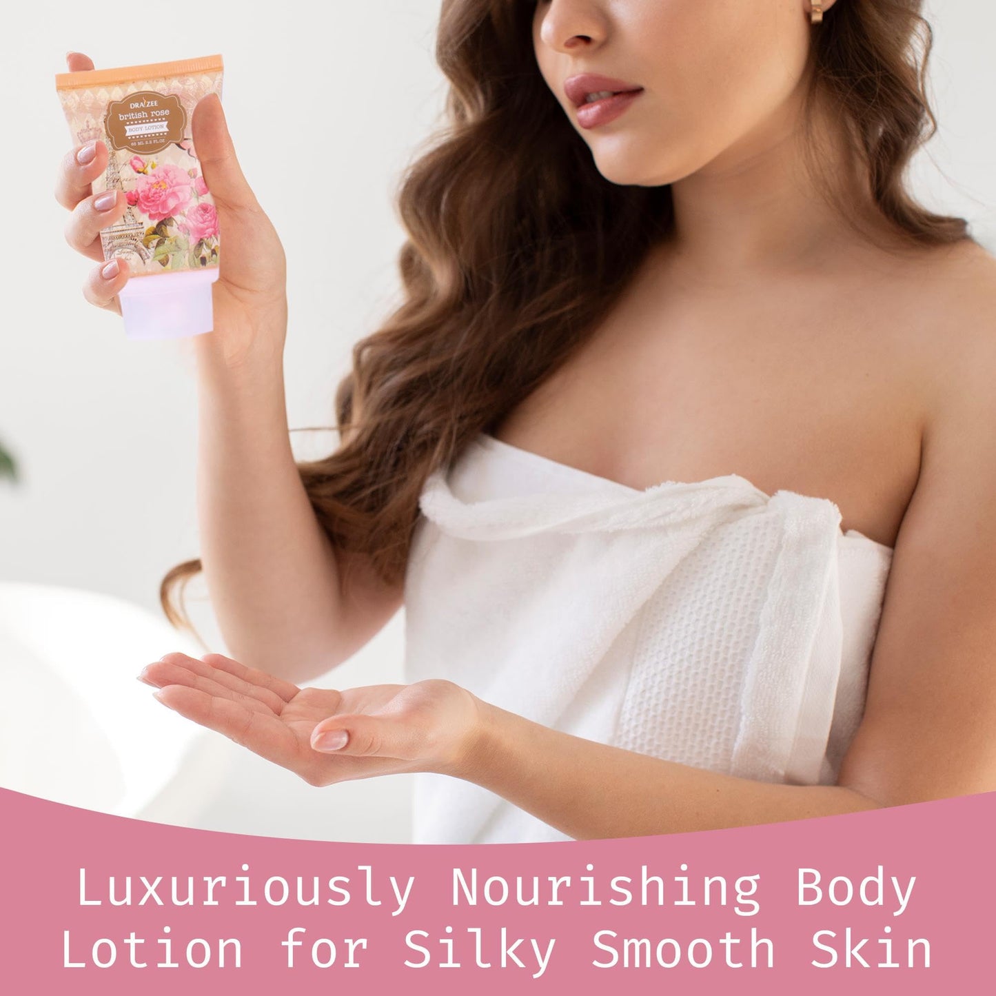 Luxury Spa Gifts for Women – 8 Pc Rose Scented Bath and Body Set with Bubble Bath, Lotion & More – Luxury Self Care Kit for Wife, Mom, Girlfriend, Birthday Gifts for Women by Draizee