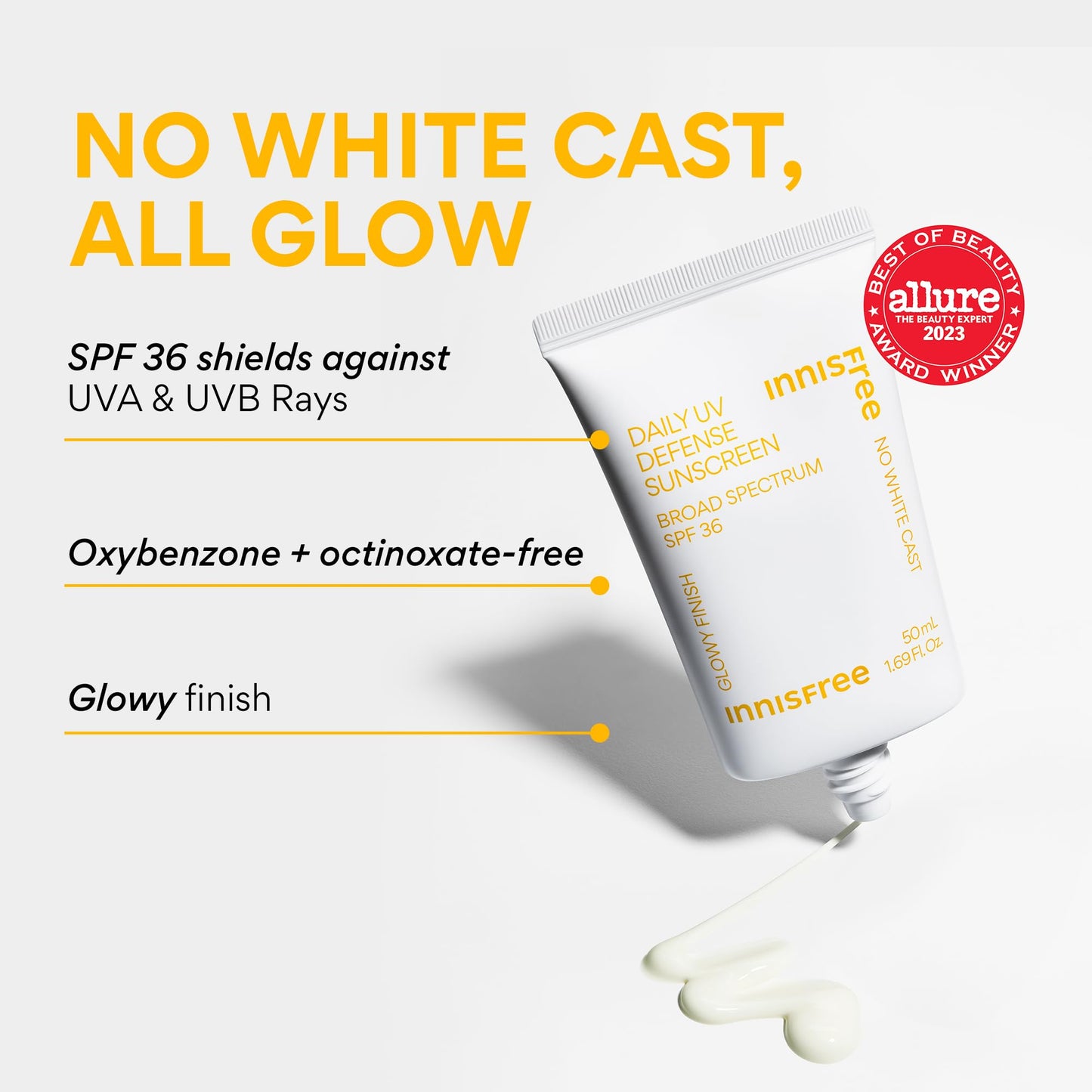 innisfree Daily UV Defense Sunscreen and Aloe Revitalizing Soothing Gel Bundle, Korean SPF and Hydrating Aloe Duo