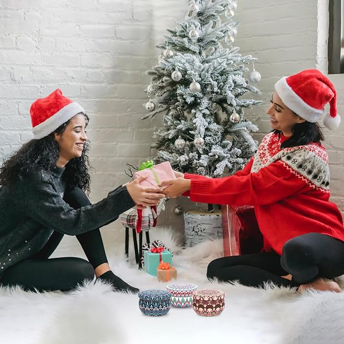 Set of 3 Scented Candles Gift Set for Women Home Decor, Decorative Small 2.5oz Natural Soy Wax Freesia, Lilac and Strawberry Aromatherapy Candles in Portable Travel Tin