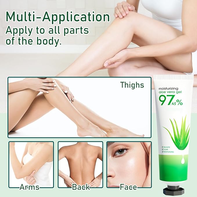 8PCS Aloe Vera Gel for Face & Body,Hydrating Travel Size Pure Aloe Vera Gel Face Moisturizer for All Skin Type,No-sticky Long Lasting Refreshing Moisturizing Fast Absorbing Aloe Cream Gel,1.05 oz(C)