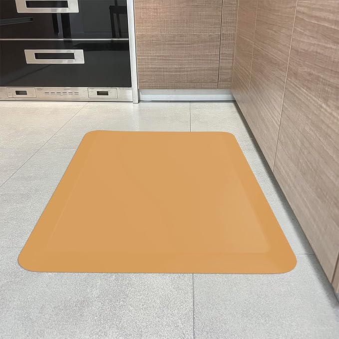 1" Extra Thick Anti Fatigue Floor Mat 60" L x 17" W,Kitchen Mat, Standing Desk Mat,140D Advanced PU Foam Ergonomic Comfort at Home, Office, Garage, Sink (Orange)