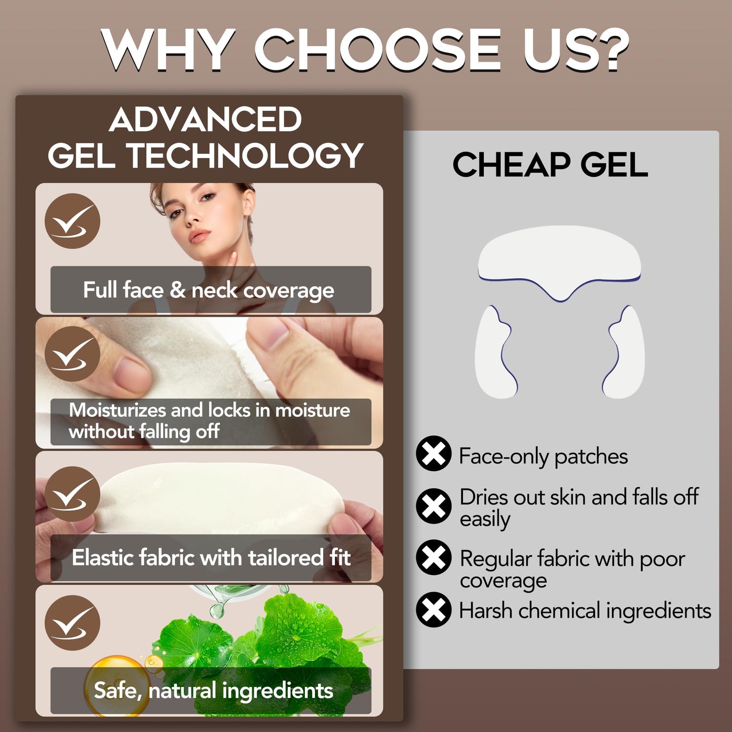 Forehead Smile Line and Neck Herbal Wrinkle Patches with Centella Asiatica, Aloe, Hyaluronic Acid, Vitamin E and Collagen, Overnight Facial Anti-Wrinkle Care to Lift and Smooth Skin for Women,14 Pack