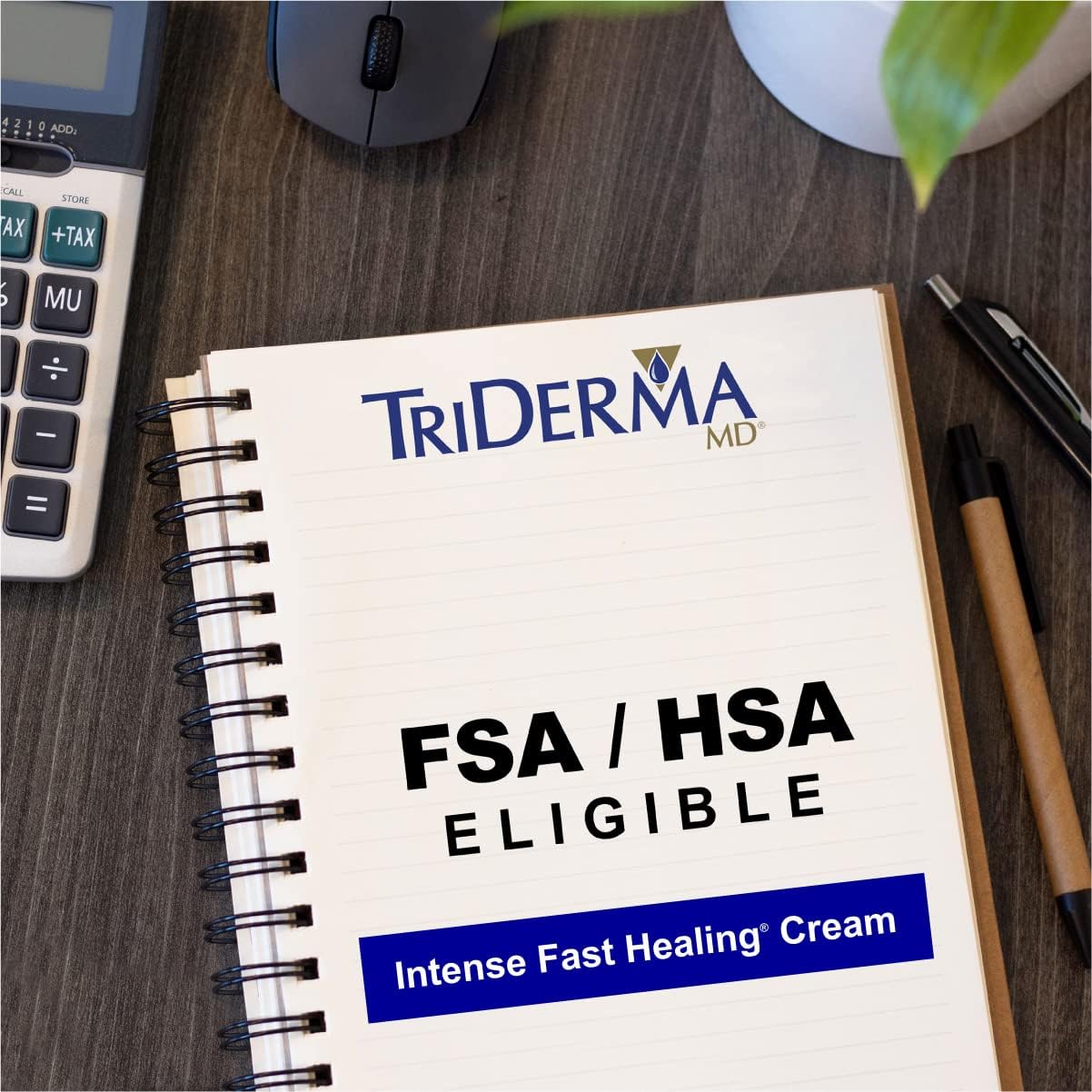 TriDerma Intense Fast Skin Healing Cream for Hard-to-Heal Skin Irritations, Sores, Rashes, Dry, Cracked Hands, Cuts, Chafing, Burns, Scrapes - First Aid Kit Essential - FSA Eligible - 2.2 oz