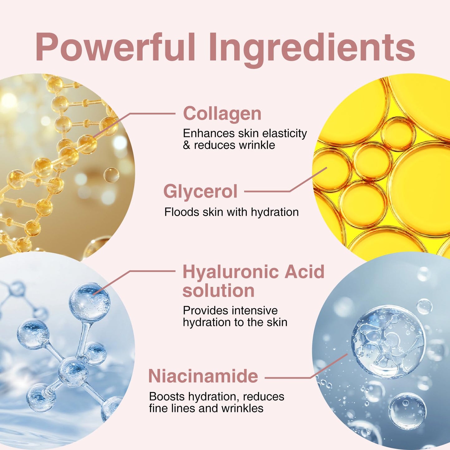 Elixbloom Bio-Collagen Face Mask, Real Deep Collagen Overnight Mask, Hydrating Collagen Face Mask, Facial Sheet Masks for Skincare, Pore Minimizing, Firming, Elasticity Improvement, and Moisturizing.