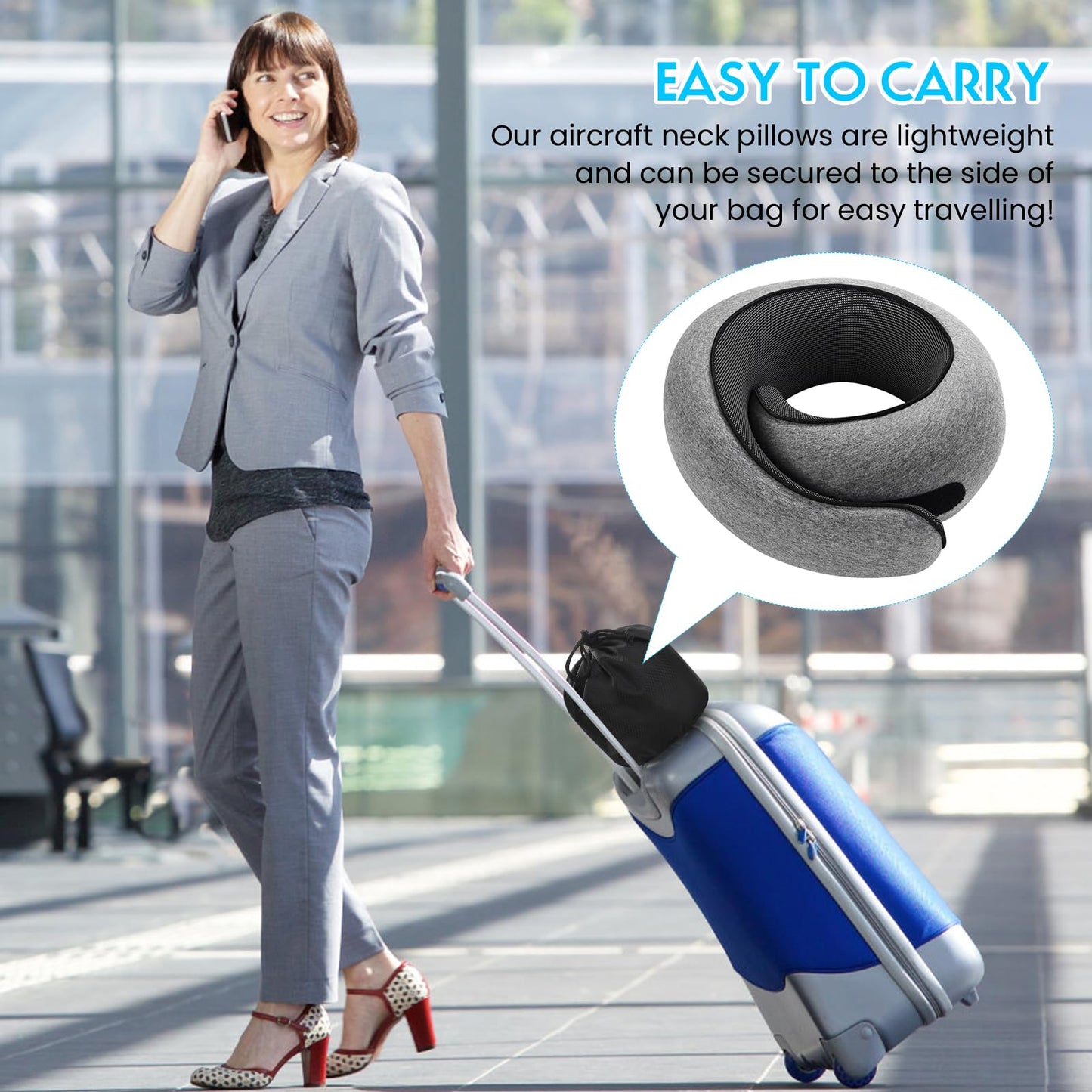 2024 New Memory Foam Travel Pillow for Airplanes,Neck Pillow for Traveling,Neck Plus Travel Pillow,Neck Plus Travel Neck Pillow