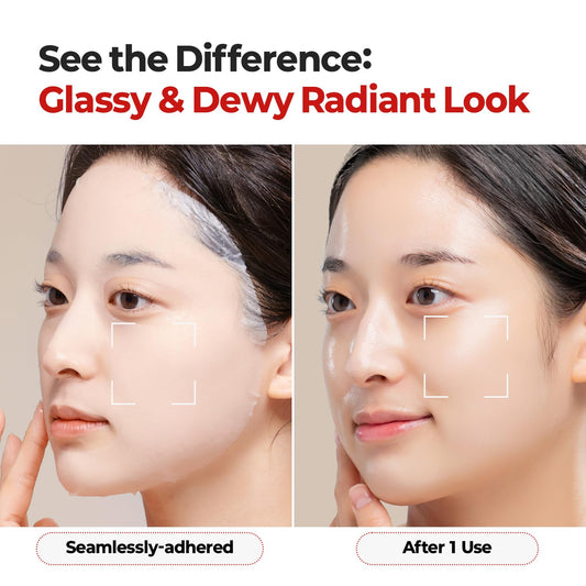 MOTHER MADE Deep Moisturizing Rich Snail Collagen Face Sheet Mask Pack of 5, with Snail Mucin, Low Molecular Collagens, Peptides, Niacinamide 2%, Korean Skin Care