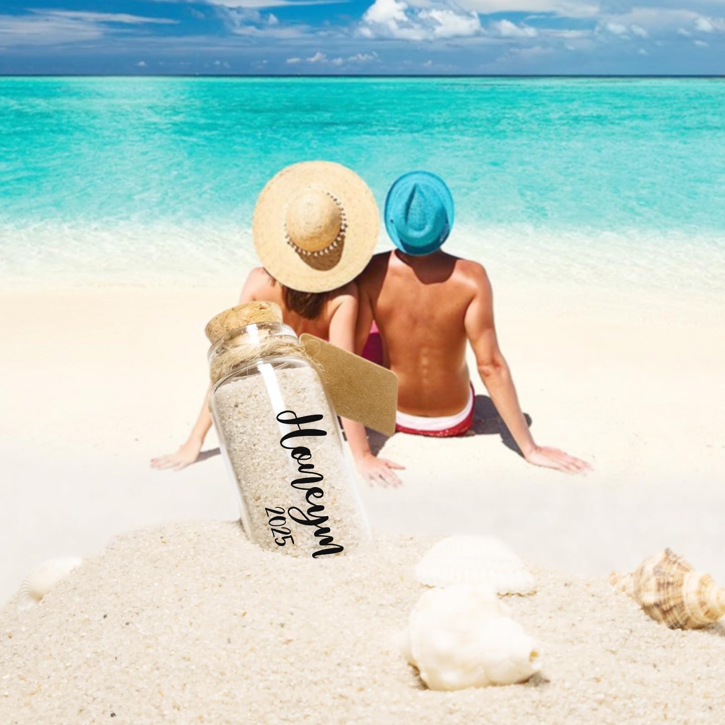 Honeymoon Sand Keepsake Jar, Wedding Gifts for Couples Unique 2023 Romantic Honeymoon Gifts for Newlywed Couple, Bride & Groom, Honeymoon Essentials, Bridal Shower Gifts, Wedding Registry Items