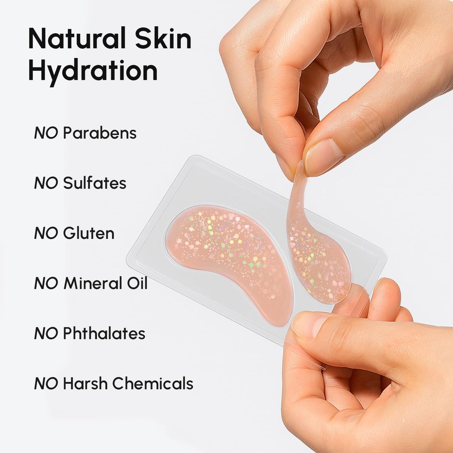 MAREE Pink Eye Gels - Marine Collagen Under Eye Patches for Puffy Eyes and Dark Circles - Undereye Mask Patches for Women - Hydrating Gel Eye Masks with Rose Water - Parches Para Ojeras Gel Pads