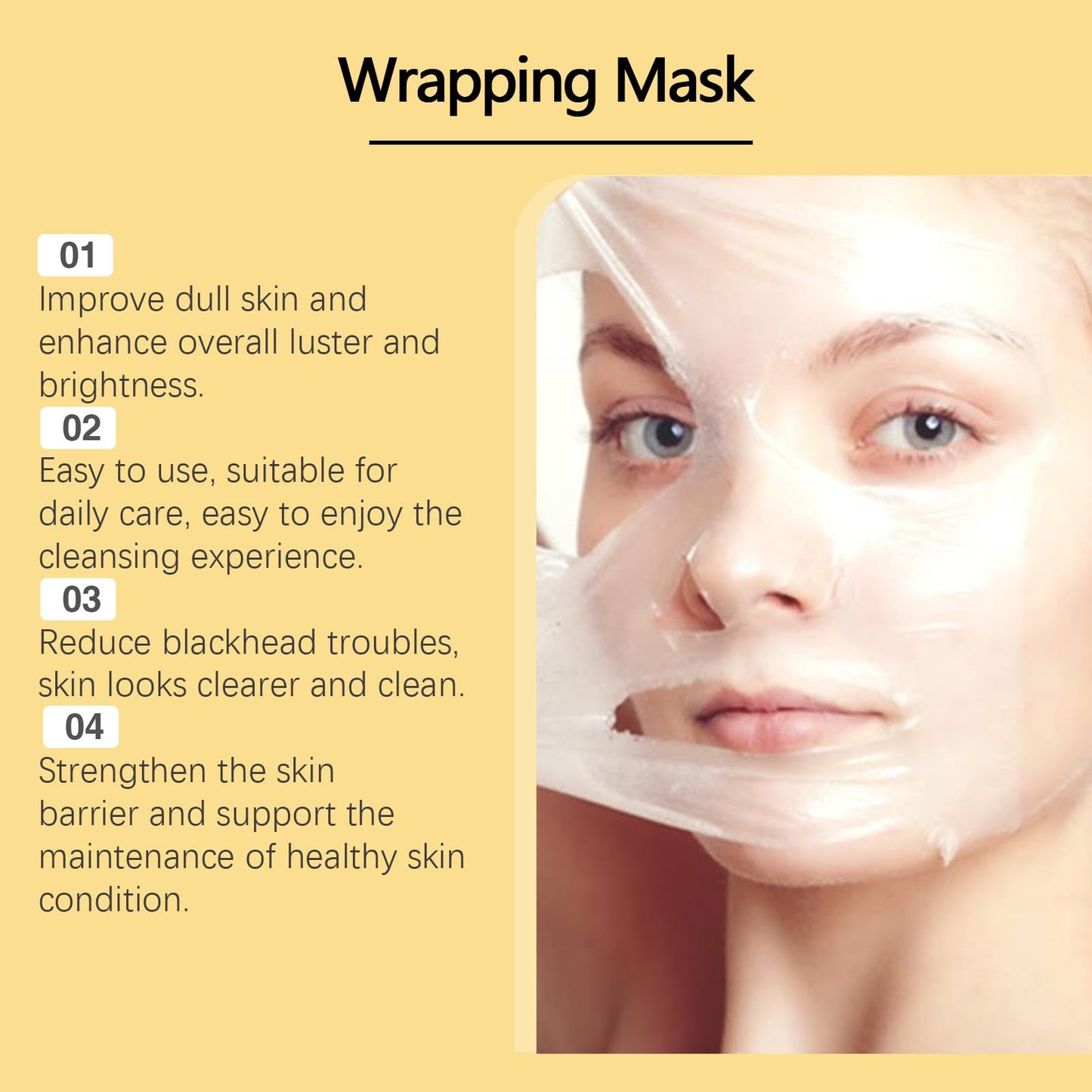 ZTSGU Turmeric Collagen Night Mask, Deep Nourish Moisturizing & Firming Collagen Peel Off Sleeping Turmeric Mask.(1 Pack With Brush)