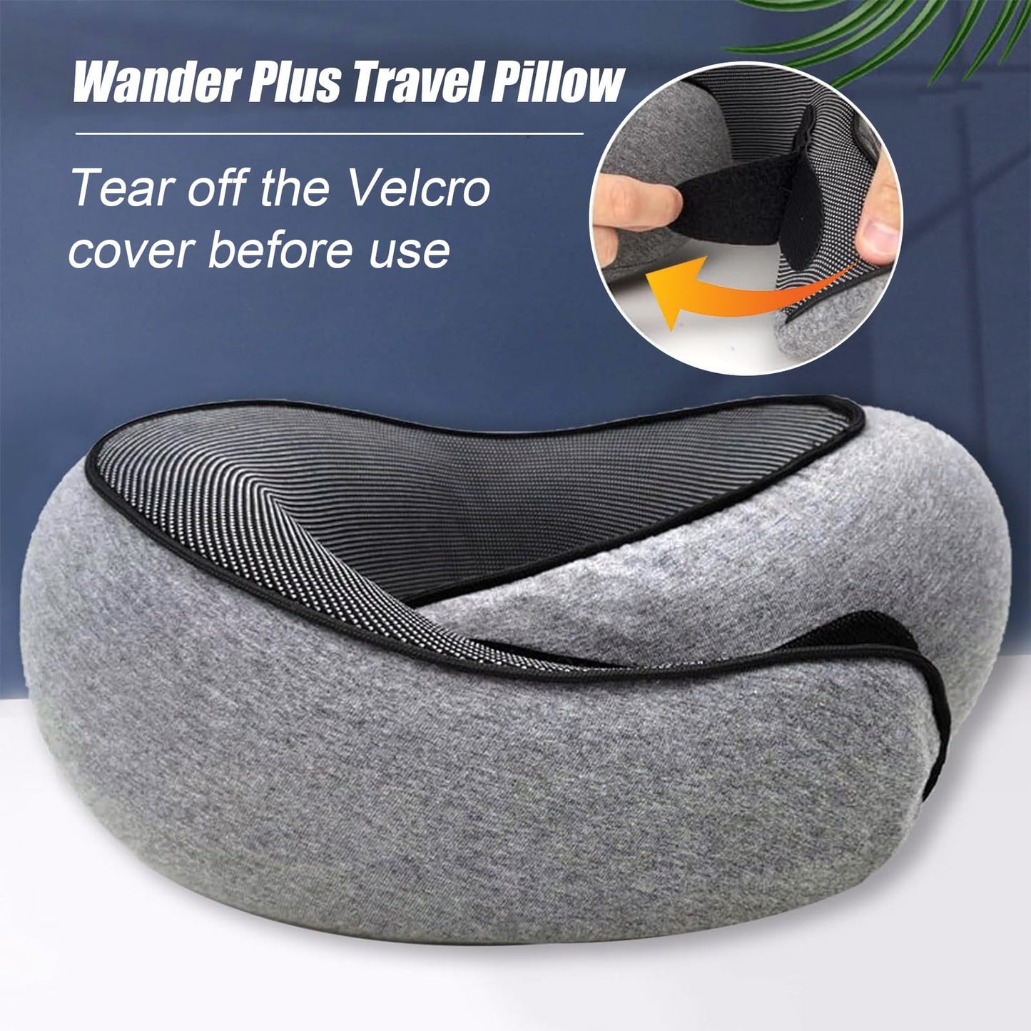2025 New Neck Travel Pillow | Memory Foam Neck Pillow for Comfort on Airplane | Compact and Ergonomic Design for Travel, Car Rides, Offices,and Home Use | Ideal for Adults and Kids(Dark Blue)