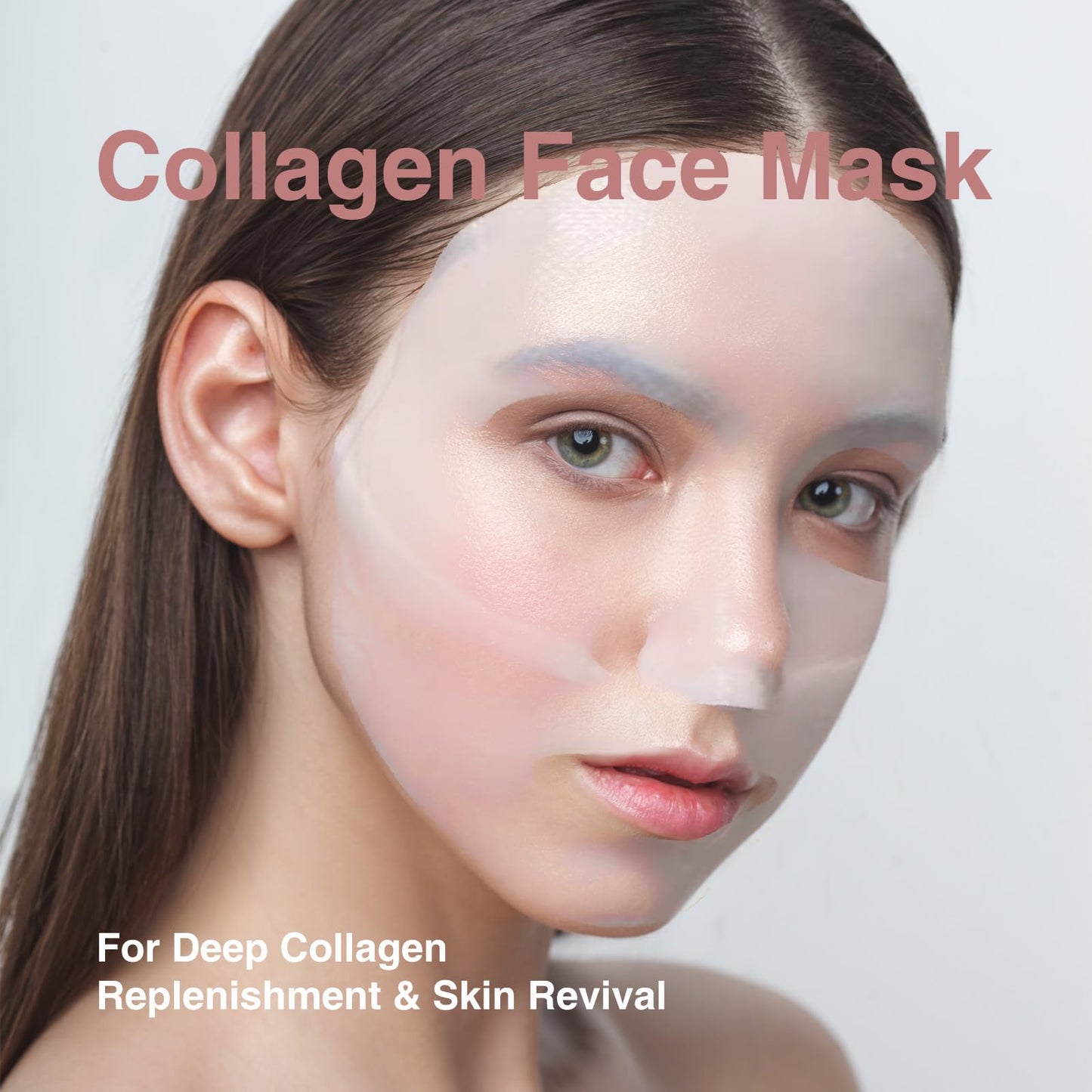 Elixbloom Bio-Collagen Face Mask, Real Deep Collagen Overnight Mask, Hydrating Collagen Face Mask, Facial Sheet Masks for Skincare, Pore Minimizing, Firming, Elasticity Improvement, and Moisturizing.