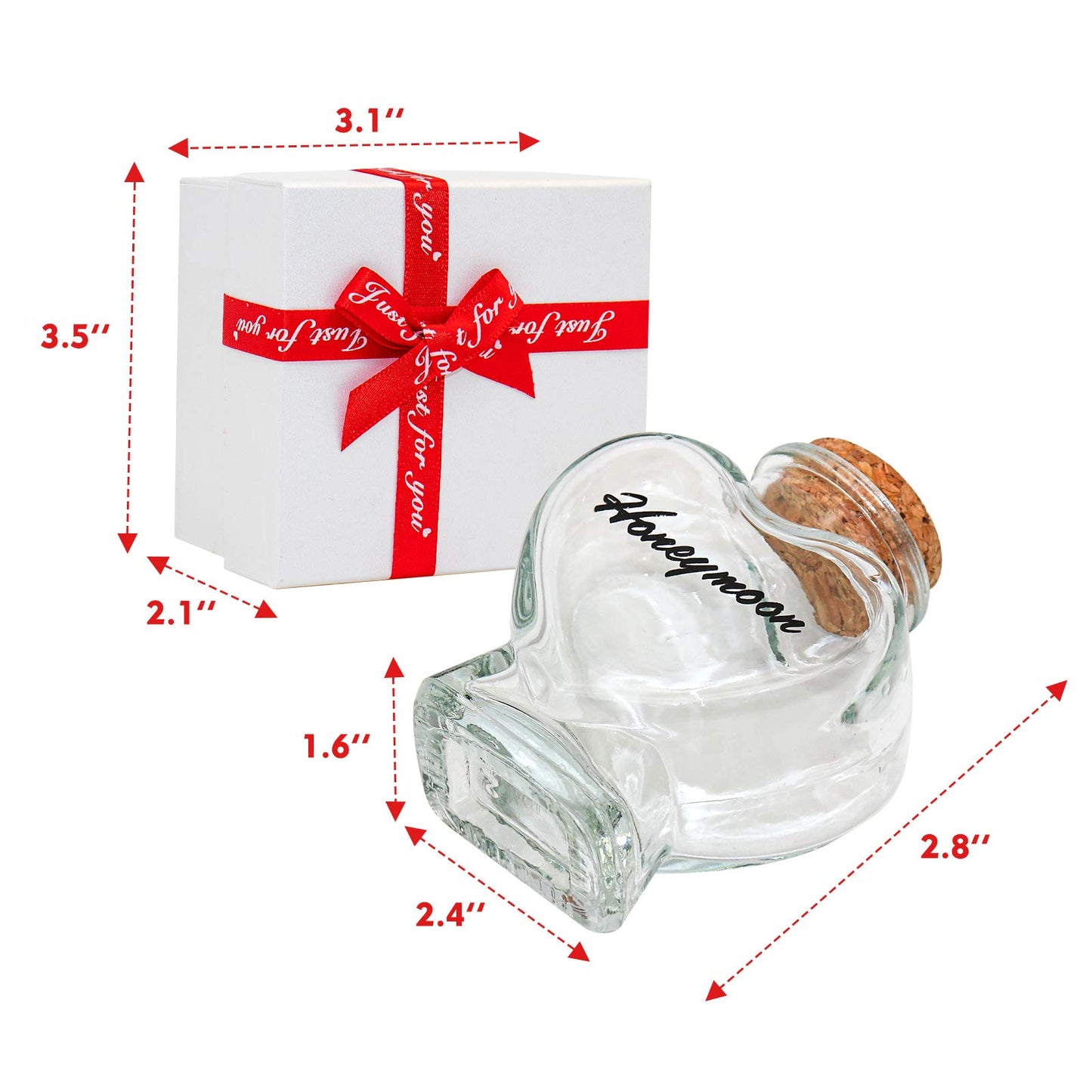 Honeymoon Gift - Honeymoon Sand Keepsake Jar - Wedding,Bridal Shower Gifts for Newlywed, Bride,Travel Gift for Couples,Fiance.