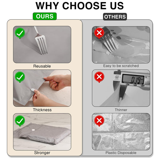 2-Pack Reusable Fabric Vacuum Seal Bags for Clothing Travel – Medium Compression Travel Essentials with Manual Pump, Tear-Resistant Oxford Cloth for Luggage, Closet & Packing Organization (Gery-2M)