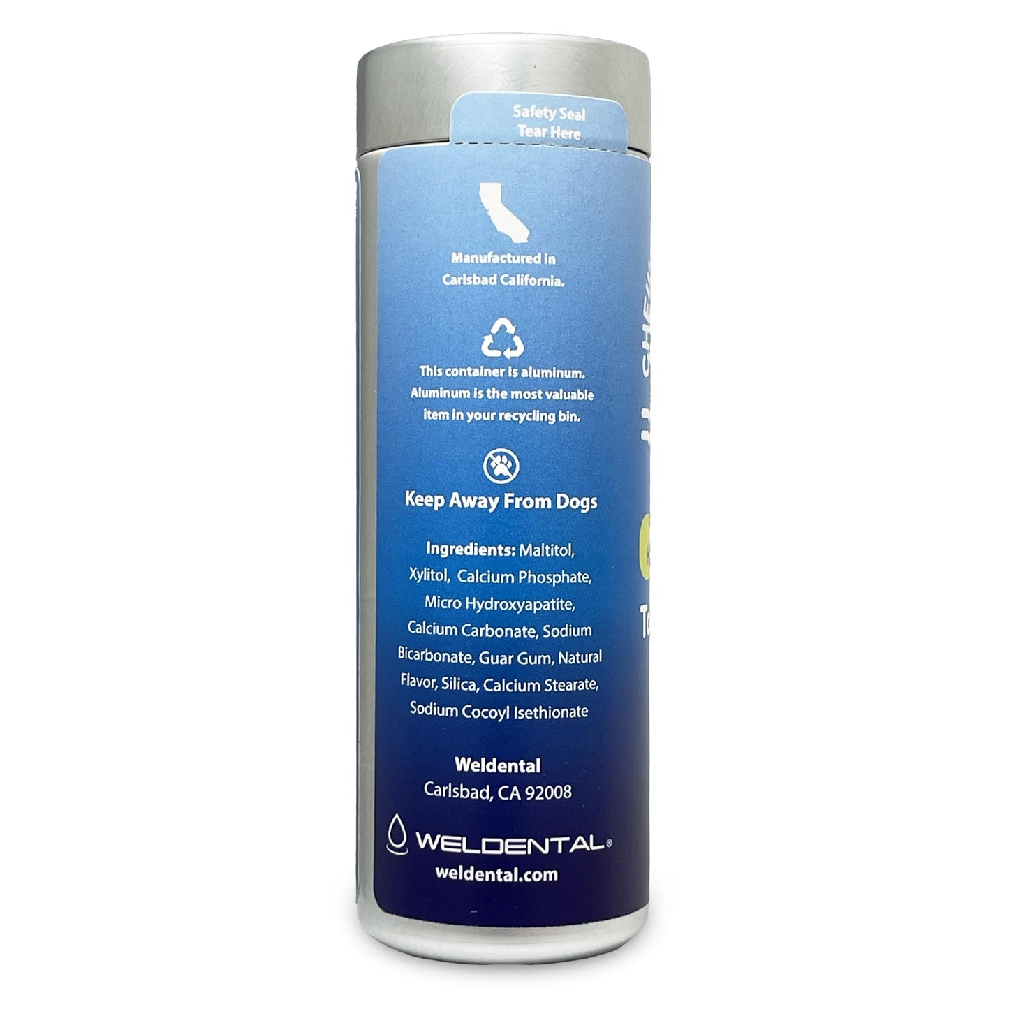 Chew Brush Smile Micro Hydroxyapatite Toothpaste Tablets 120 Count Peppermint