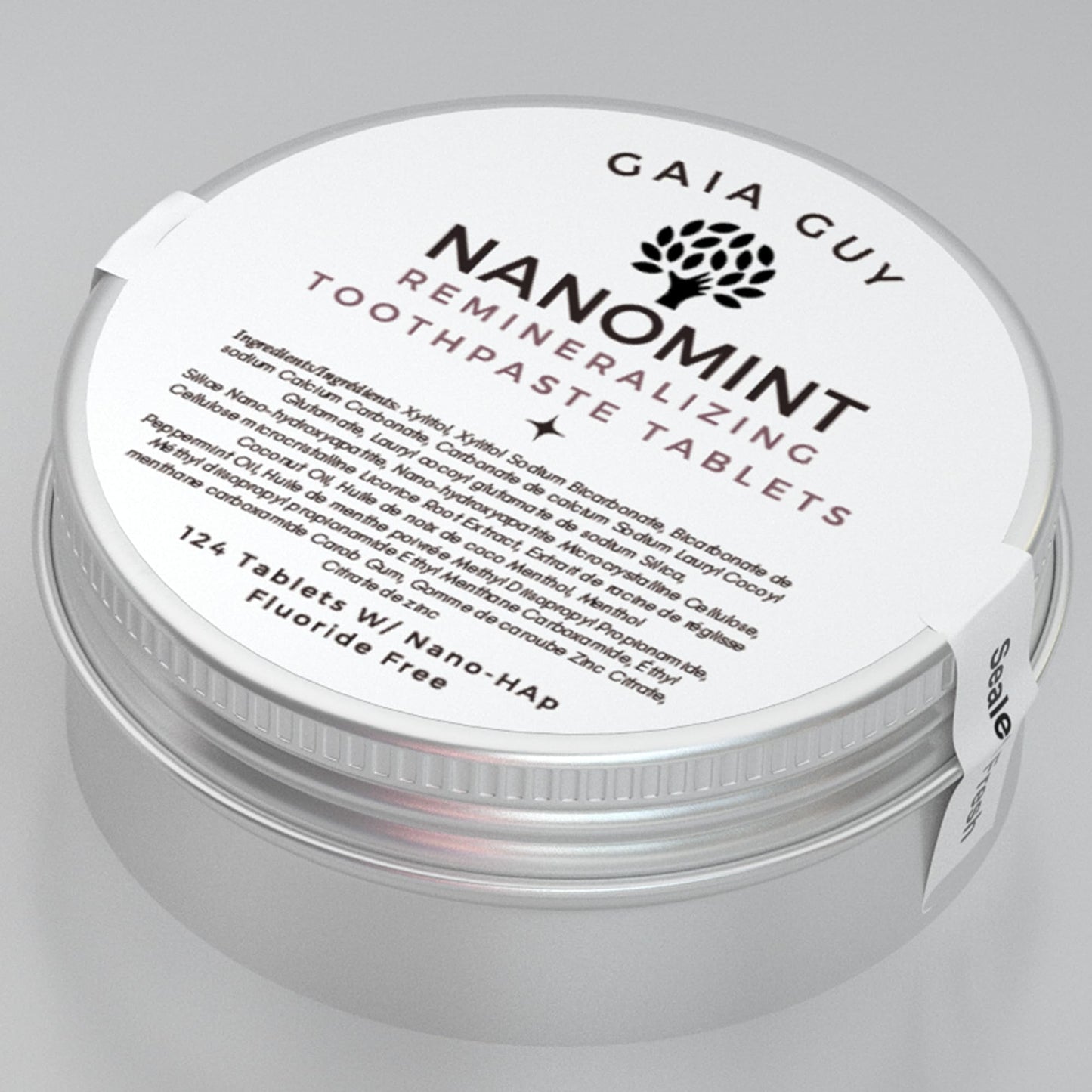 NanoMint | Remineralizing Toothpaste Tablets | Nano Hydroxyapatite Fluoride Free | 124 Toothpaste Tabs | Eco Friendly, Travel Mouthwash Tablets | Freshens Breath & Strengthens Tooth Enamel