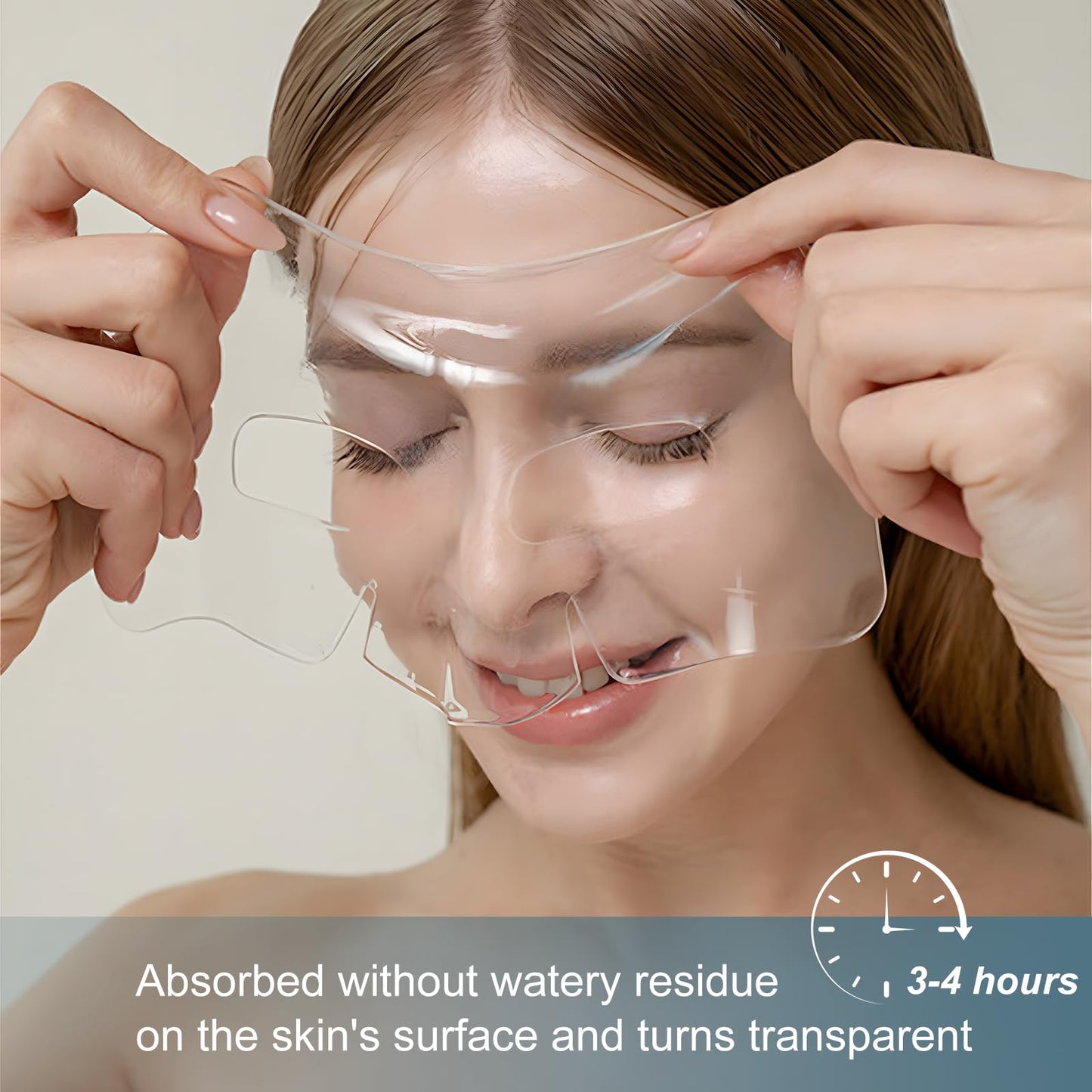 Real collagen overnight gel facial mask, lasting skin care, wrinkle prevention and moisturizing, improving elastic skin softness, sensitive skin care, female collagen facial mask 28g × 5 pieces