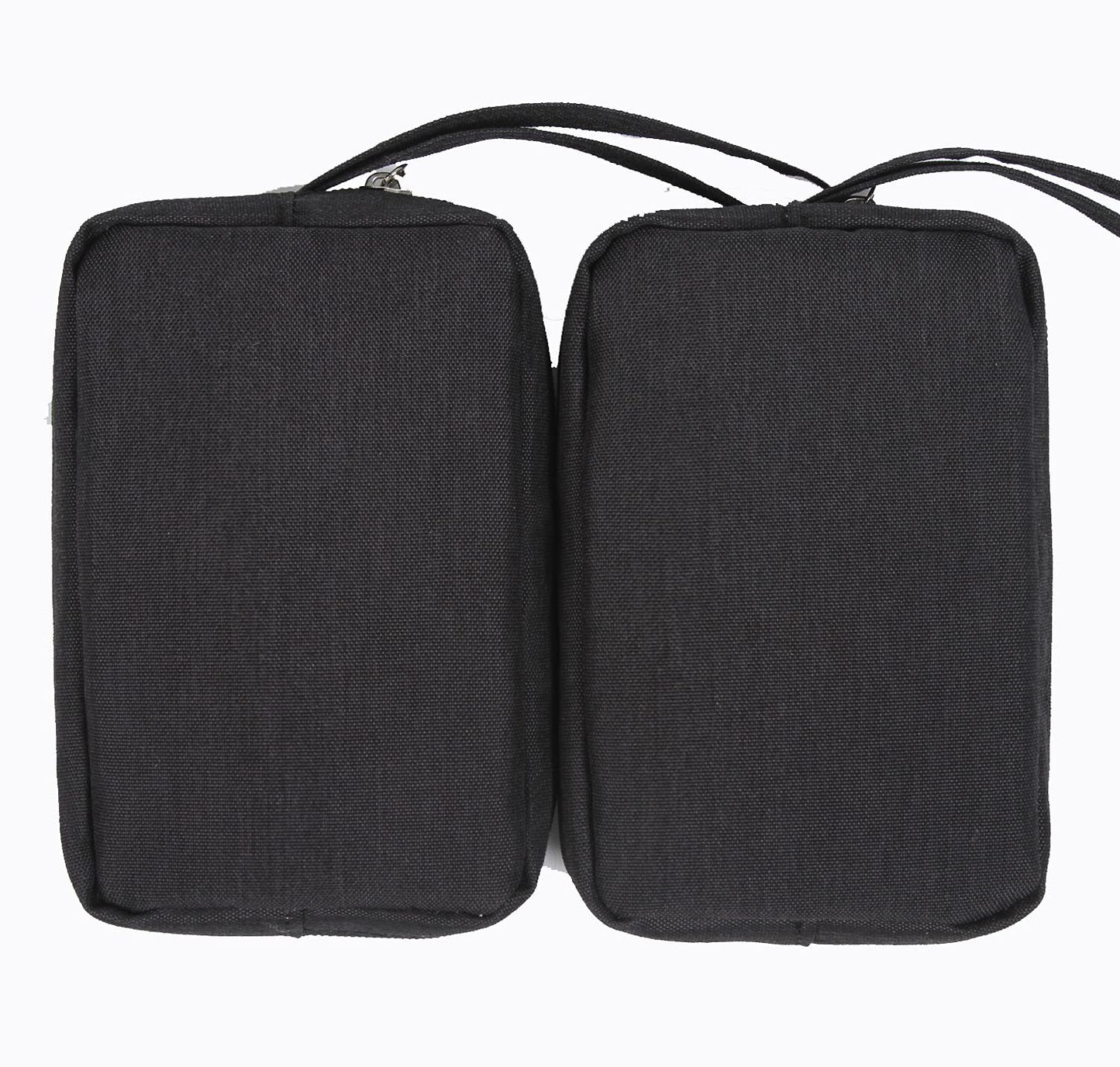 2 Pieces Small Zippered Pouch, Portable Electronics Soft Organizer, Little Toiletry Carry Bag Mini Cosmetic Makeup Bag, Coin Purse Wallet, Travel Accessories Make up Case for Purse,Storage Black