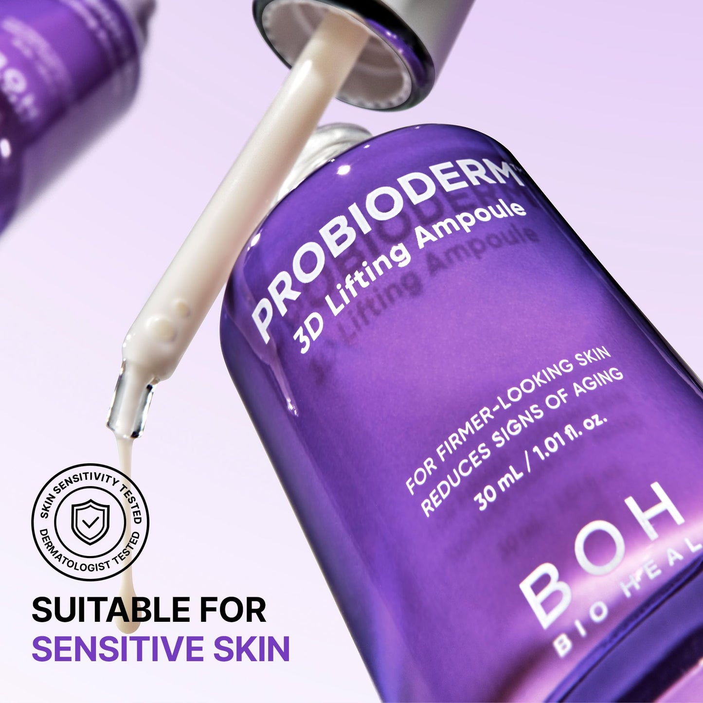 BIOHEAL BOH Probioderm™ 3D Lifting Ampoule 1.01 fl oz (30 ml) | Advanced Elasticity Serum for Sculpted, Firm Skin | Powerful 3D Lifting Formula with Probiotics & Peptides for Daily Skincare