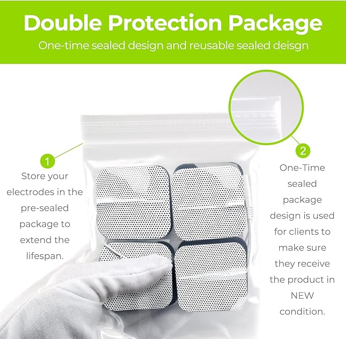 AUVON TENS Unit Replacement Pads Combination Set, 20 Packs Multiple Sizes Electrodes for TENS Unit, Reusable and Latex Free Pigtail TENS Pads for Multiple Pain Relief, 2mm Connector