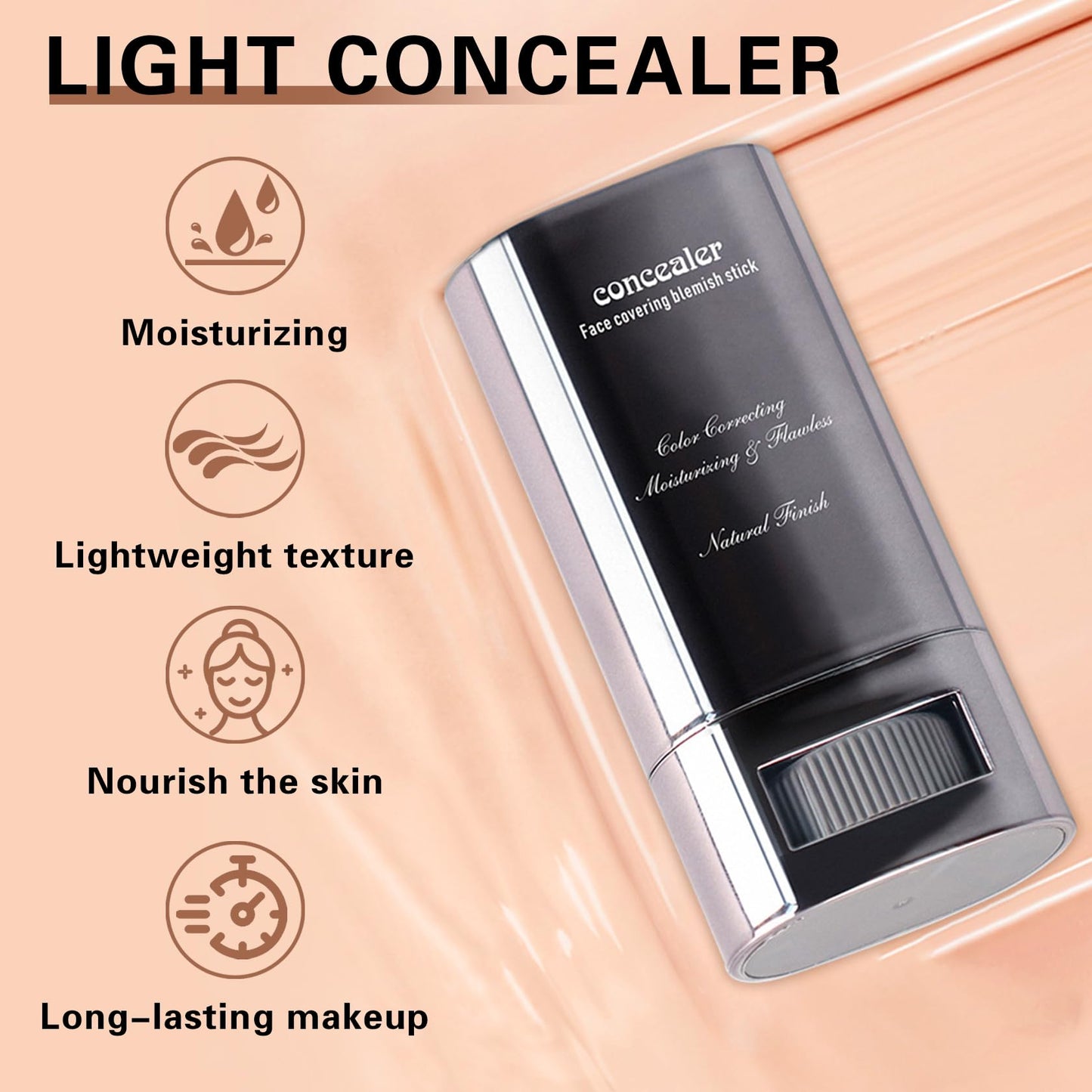 AOAZXBB Splendor Serum Boosted Skin Tint Stick Beauty Balm Lightweight Moisturizing Foundation Contour Stick for Natural Makeup