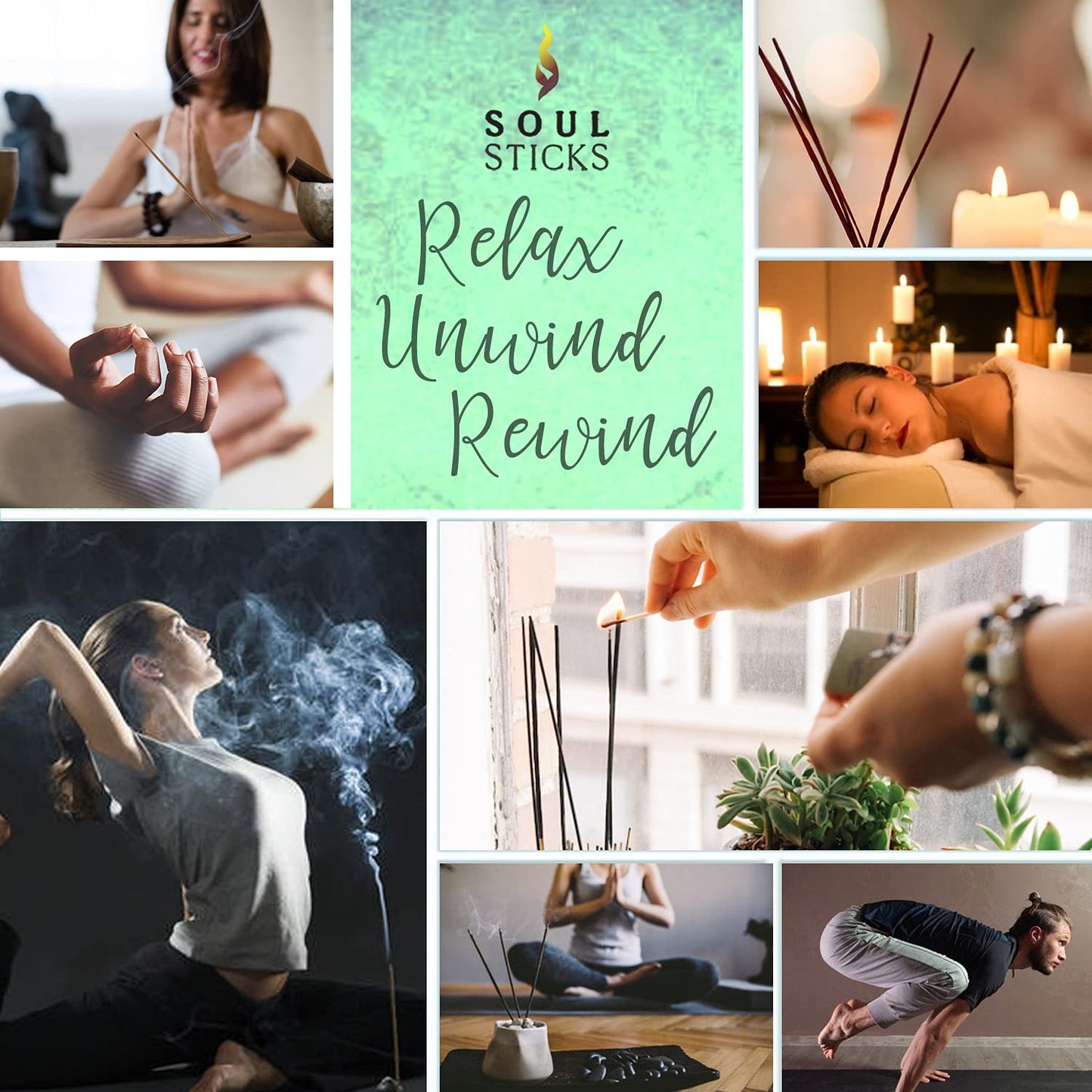 SOUL STICKS Hand-Rolled Incense Sticks Divine Spirit Blends 180 Gram Box | 100% Natural Masala Incense Organic Home Fragrance Agarbatti (Shaman's Magic)