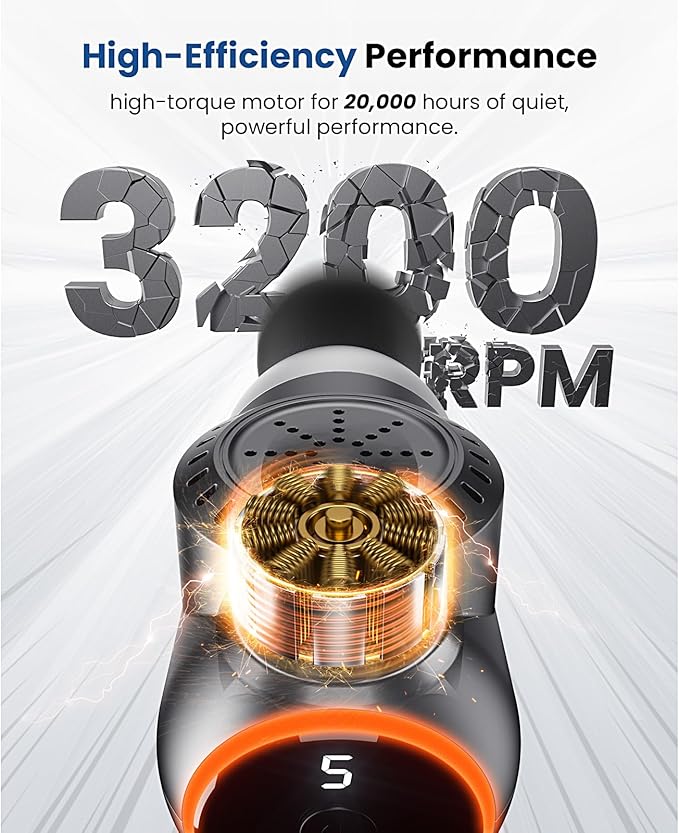 BOB AND BRAD C2 Plus Massage Gun with Heat, Deep Tissue Percussion Massager Gun, Muscle Massager, Electric Back Massagers for Professional Athletes Home Gym