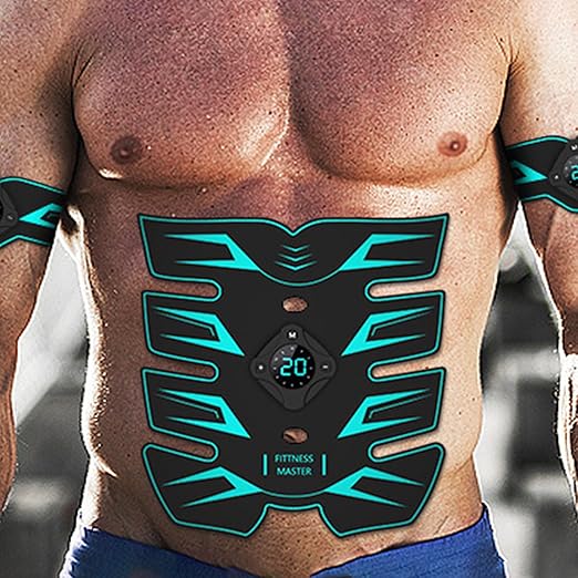 Abs Stimulator, EMS Muscle Stimulator Fitness Equipment for Abdomen Arms Shoulder Back Leg Hip, Ab Stimulator for Women & Men
