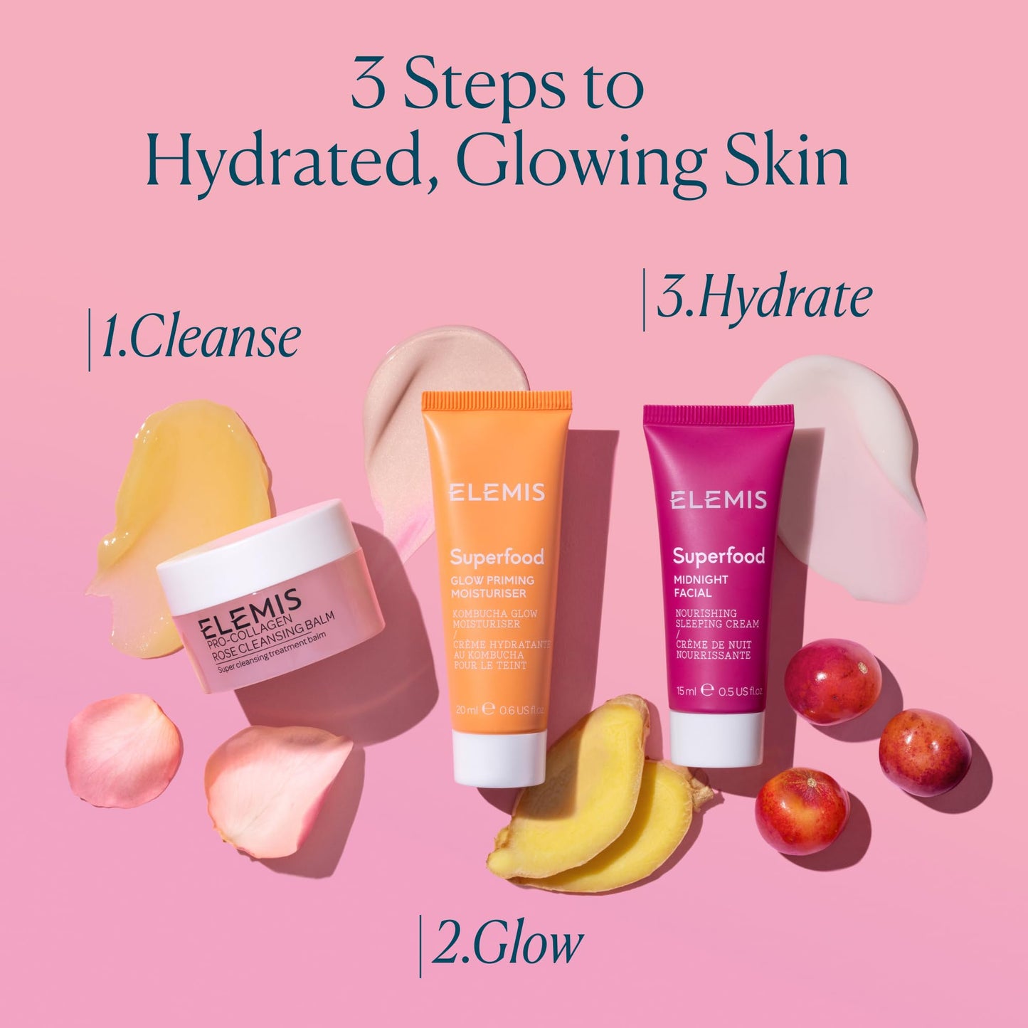 ELEMIS Superfood Midnight Facial 15ml, Travel Size, Moisturizer Face Cream, Hydrating Face Moisturizer for Dry Skin, Firming Facial Cream, Camu Camu & Vitamin C Cream