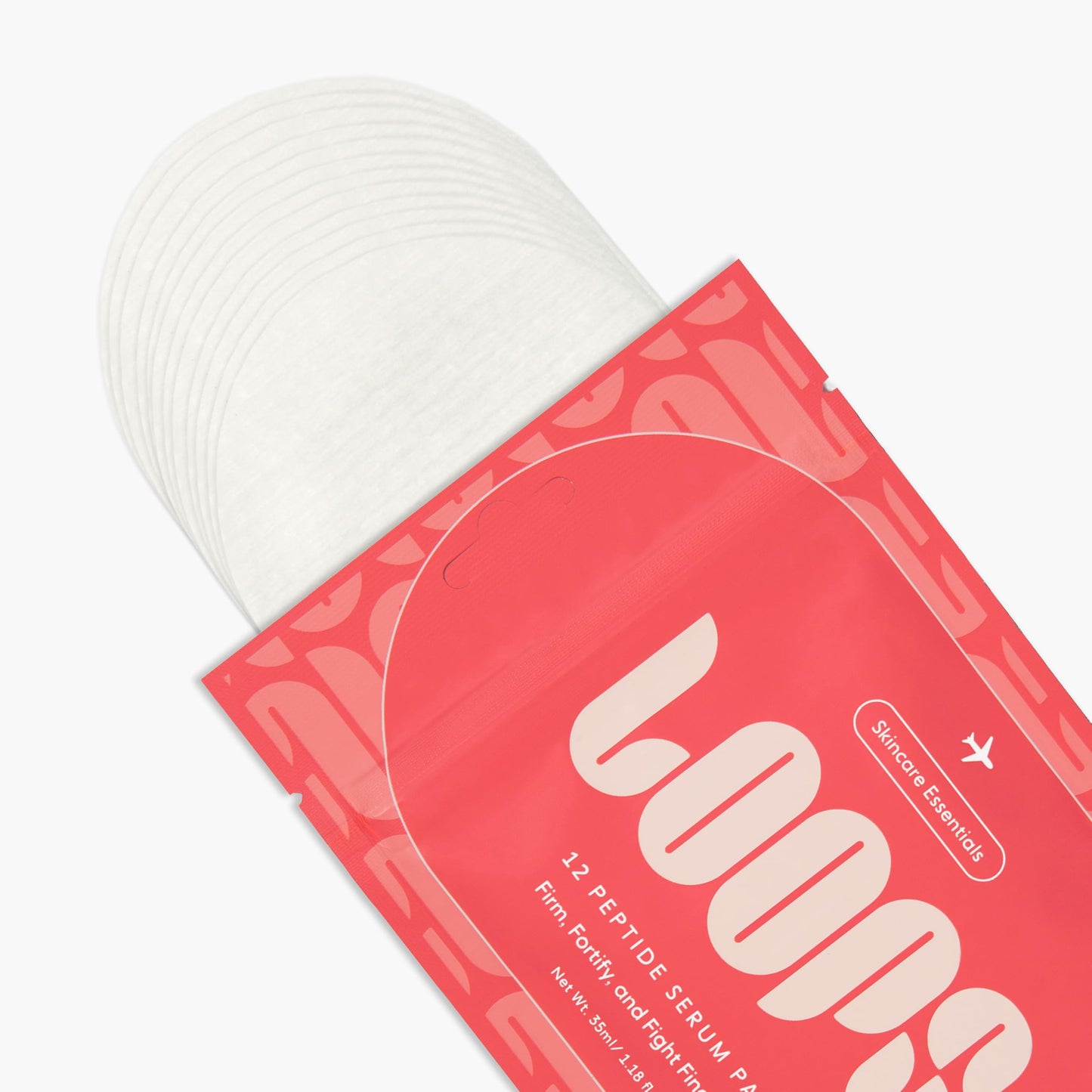 LOOPS Peptide Serum Korean Skincare - Firm, Fortify, and Fight Fine Lines - Anti-Wrinkle and Moisturizing Skin Care - Pre-soaked Veocell Embo Pad - Peptide Complex to Rejuvenate and Prejuvenate Face