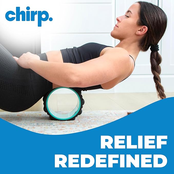 Chirp RPM + XR 6" Wheel Bundle - Rolling Percussive Massager and Foam Roller Wheel, Supports Deep Tissue Massage and Back Pain Relief