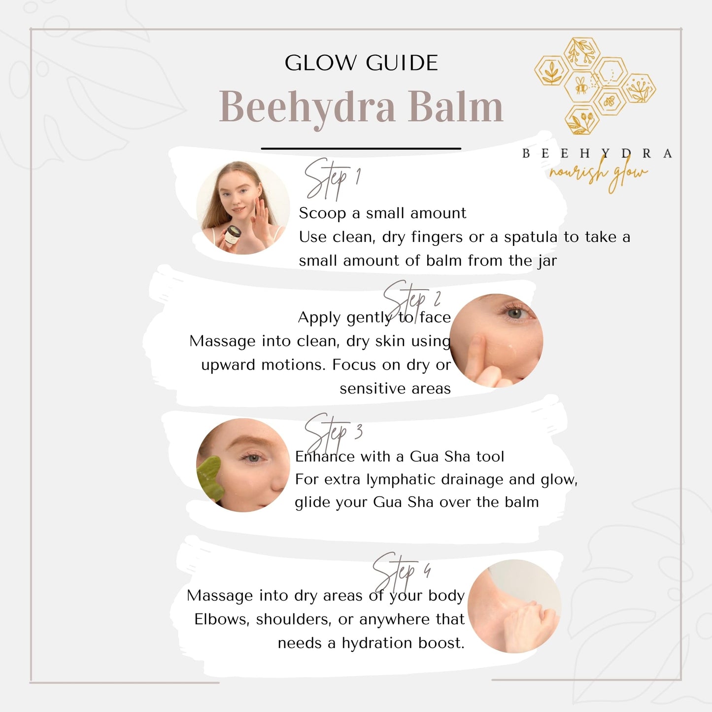 Beehydra Tallow Balm & Gua Sha Set – Grass-Fed Tallow Moisturizer for Face, Body & Hands – Natural & Fragrance-Free Skincare